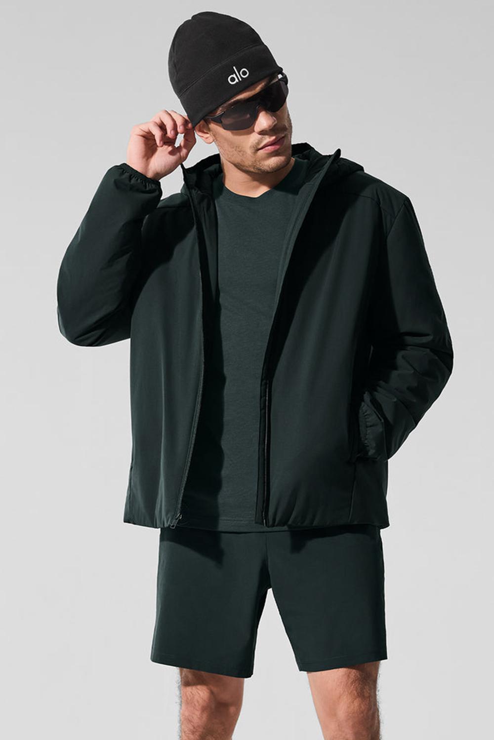 Μπουφαν ανδρικα Alo Yoga Elemental Full-Zip πρασινο | Greece  HUXFG-9412
