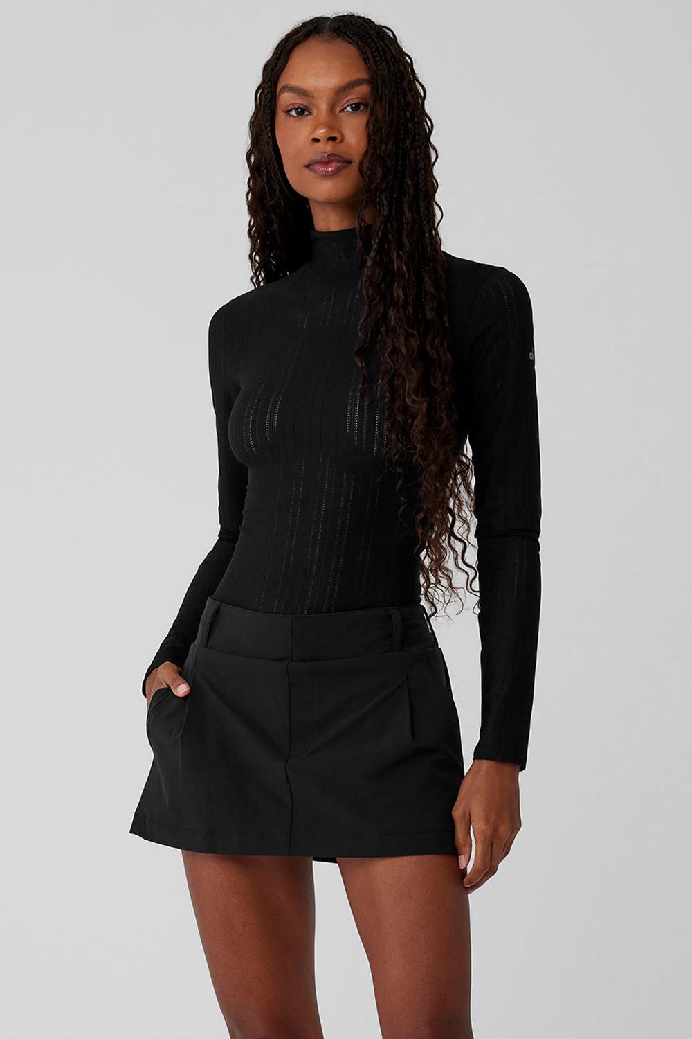 Κορμακια γυναικεια Alo Yoga Euphoria Long Sleeve μαυρα | Greece  DUVKQ-2753