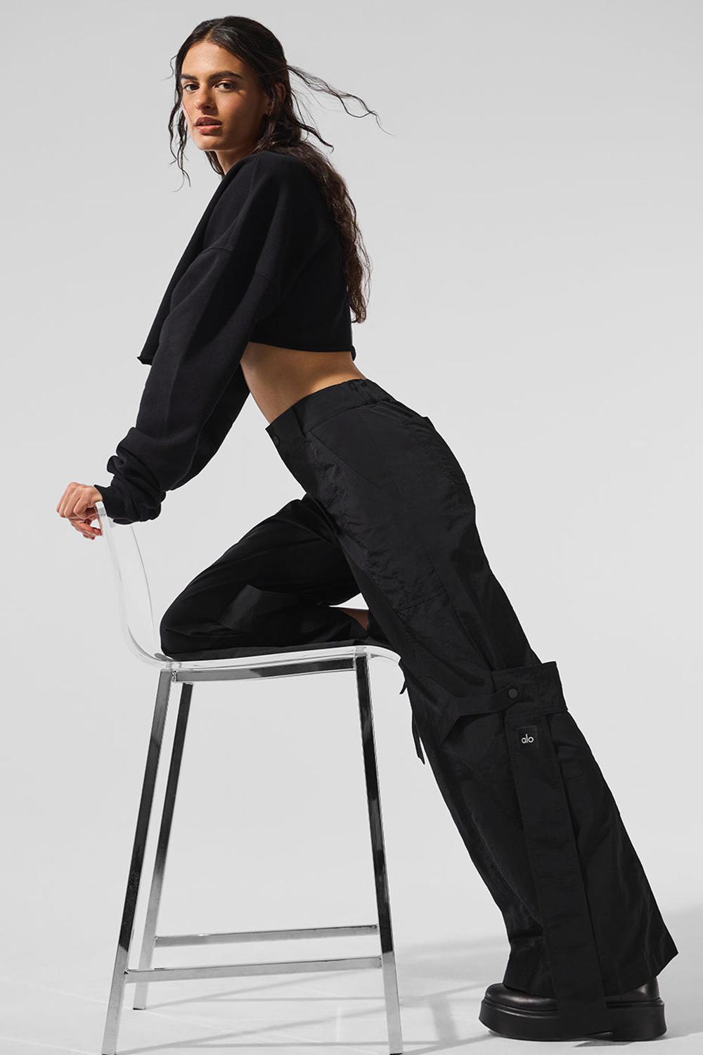Φουτερ γυναικεια Alo Yoga Extreme Cropped μαυρα | Greece  ENMUR-7189