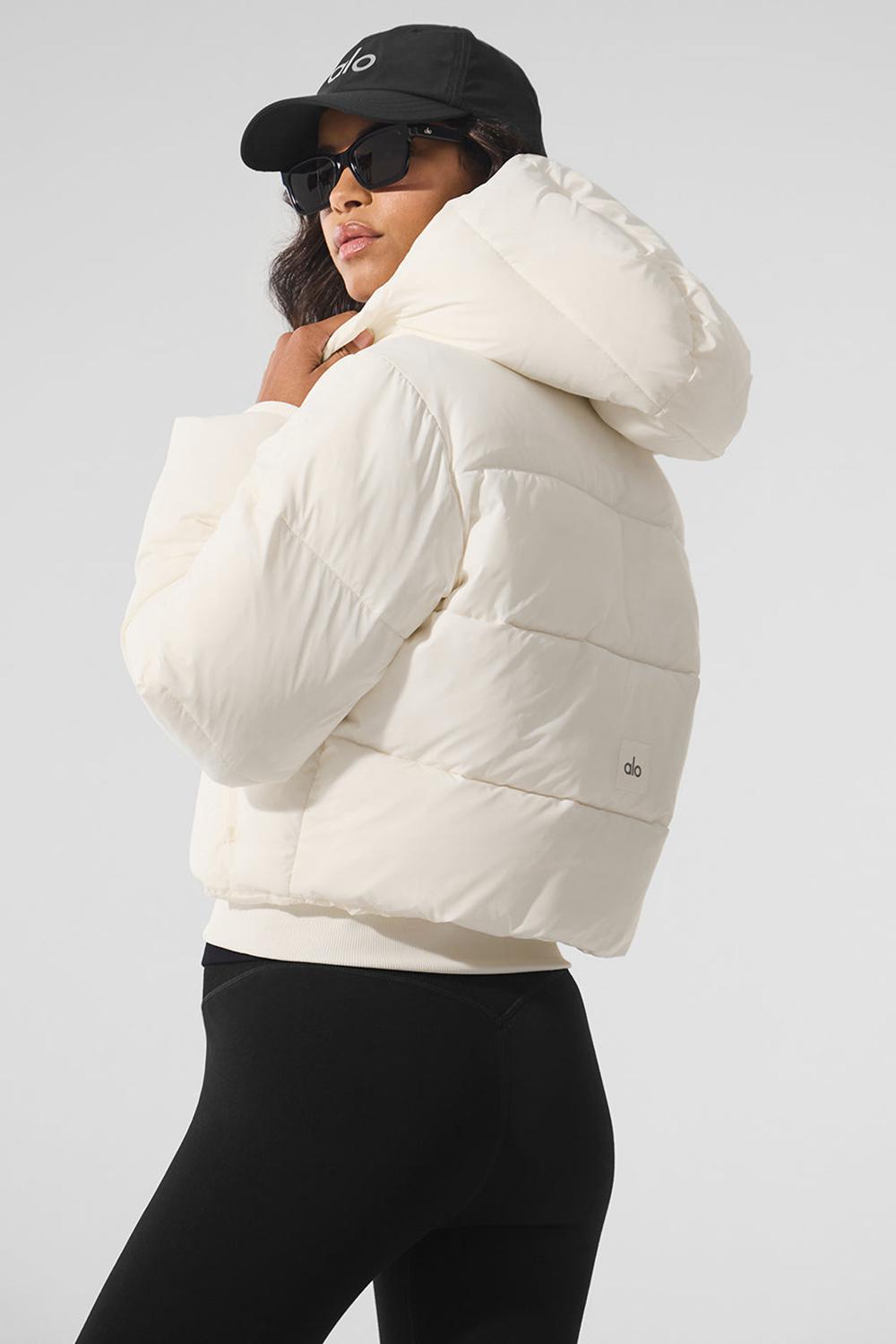 Μπουφαν γυναικεια Alo Yoga Foxy Ivory | Greece  VSYZI-5732