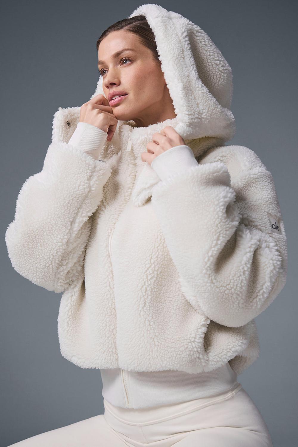 Μπουφαν γυναικεια Alo Yoga Foxy Sherpa Ivory | Greece  XBCAI-0615