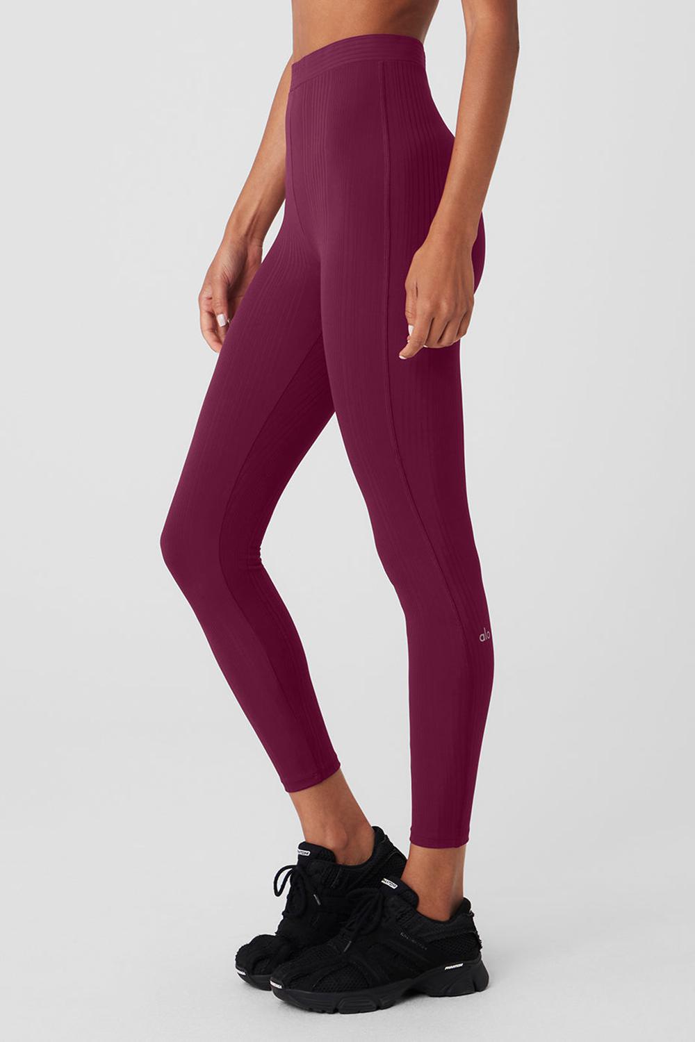 Κολαν γυναικεια Alo Yoga High-Waist 7/8 Run It Back Wild Berry | Greece  VSWYT-3701