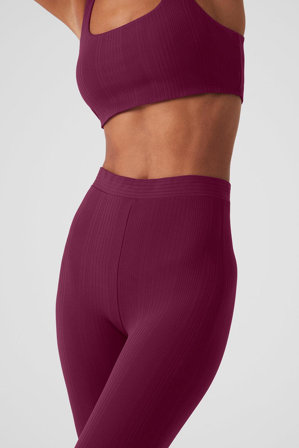 Κολαν γυναικεια Alo Yoga High-Waist 7/8 Run It Back Wild Berry | Greece  VSWYT-3701