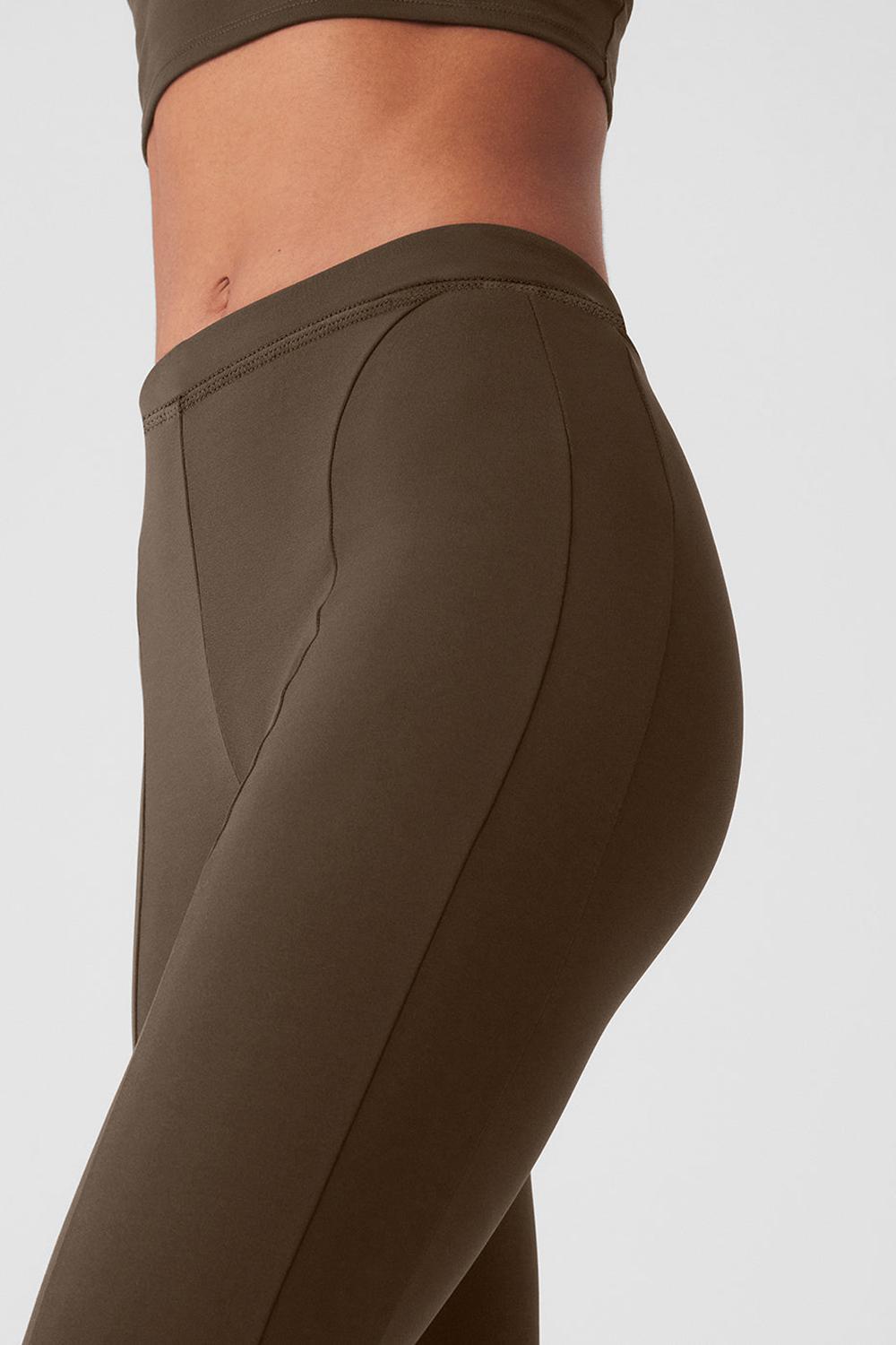 Κολαν γυναικεια Alo Yoga High-Waist 7/8 Zip It Flare Espresso | Greece  ZAYUL-4509