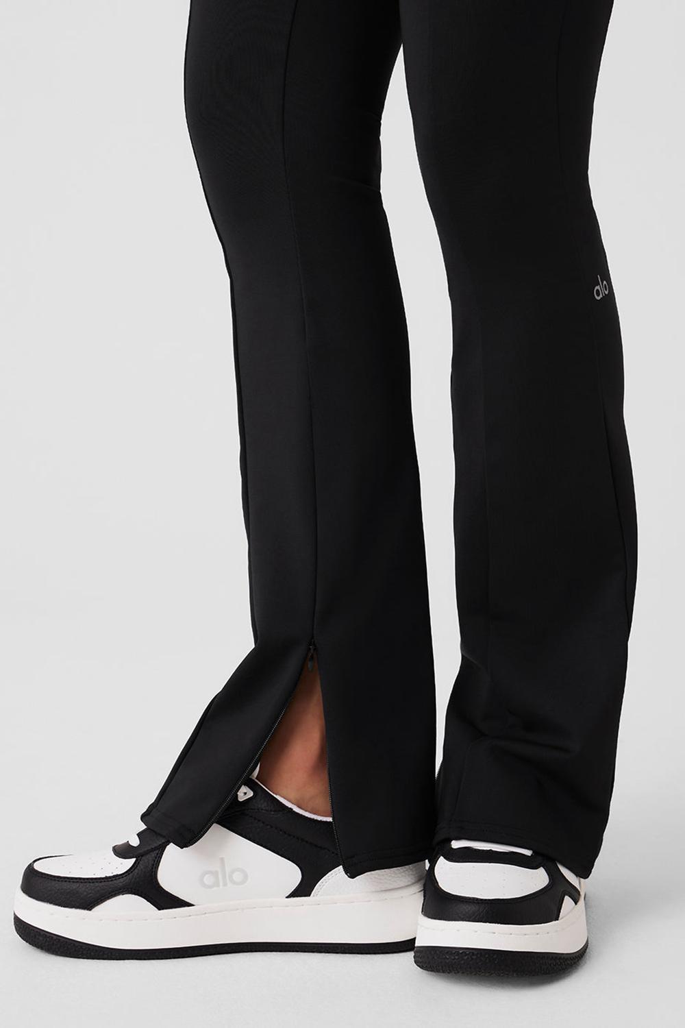 Κολαν γυναικεια Alo Yoga High-Waist 7/8 Zip It Flare μαυρα | Greece  TCYPU-2938