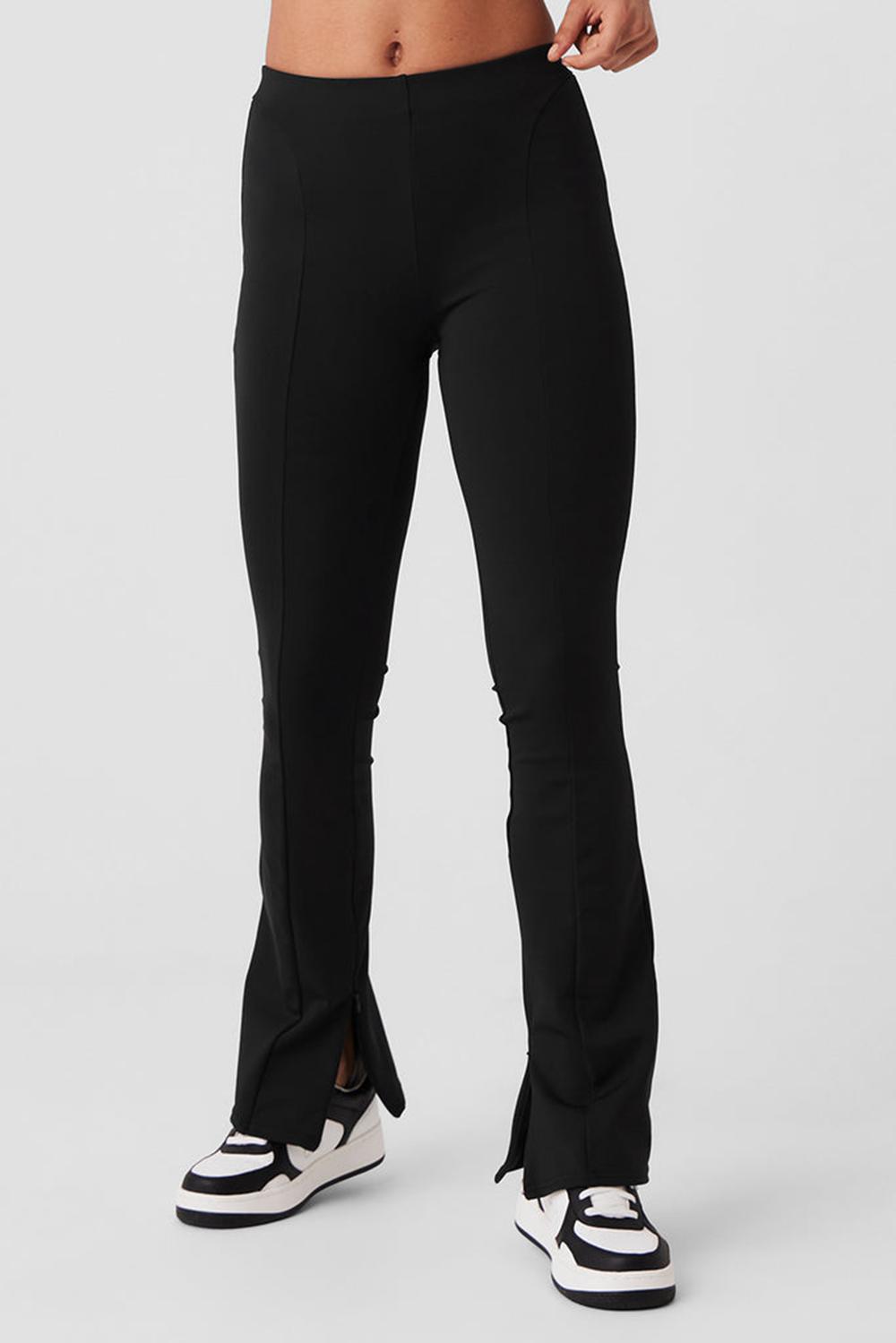 Κολαν γυναικεια Alo Yoga High-Waist 7/8 Zip It Flare μαυρα | Greece  TCYPU-2938