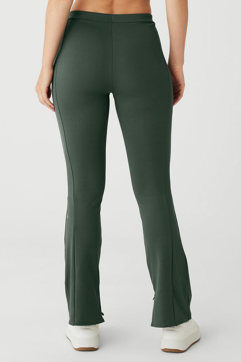 Κολαν γυναικεια Alo Yoga High-Waist 7/8 Zip It Flare σκούρο | Greece  XENPG-1520