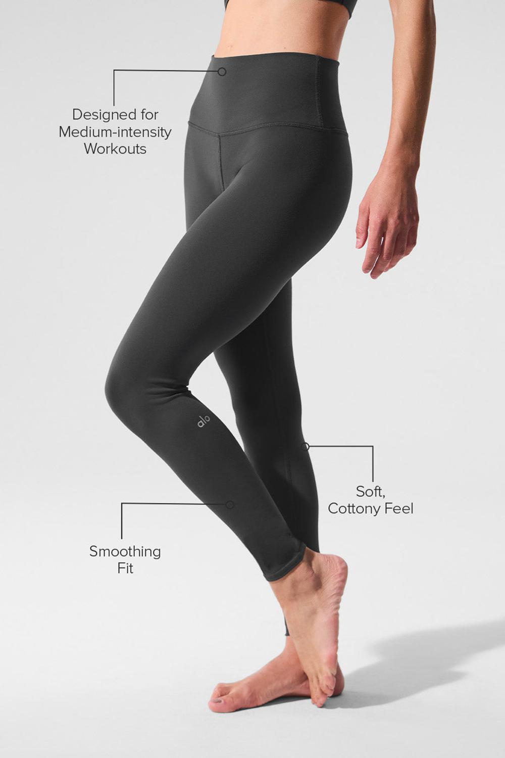 Κολαν γυναικεια Alo Yoga High-Waist Airbrush Bottoms Anthracite | Greece  OJGEB-6890