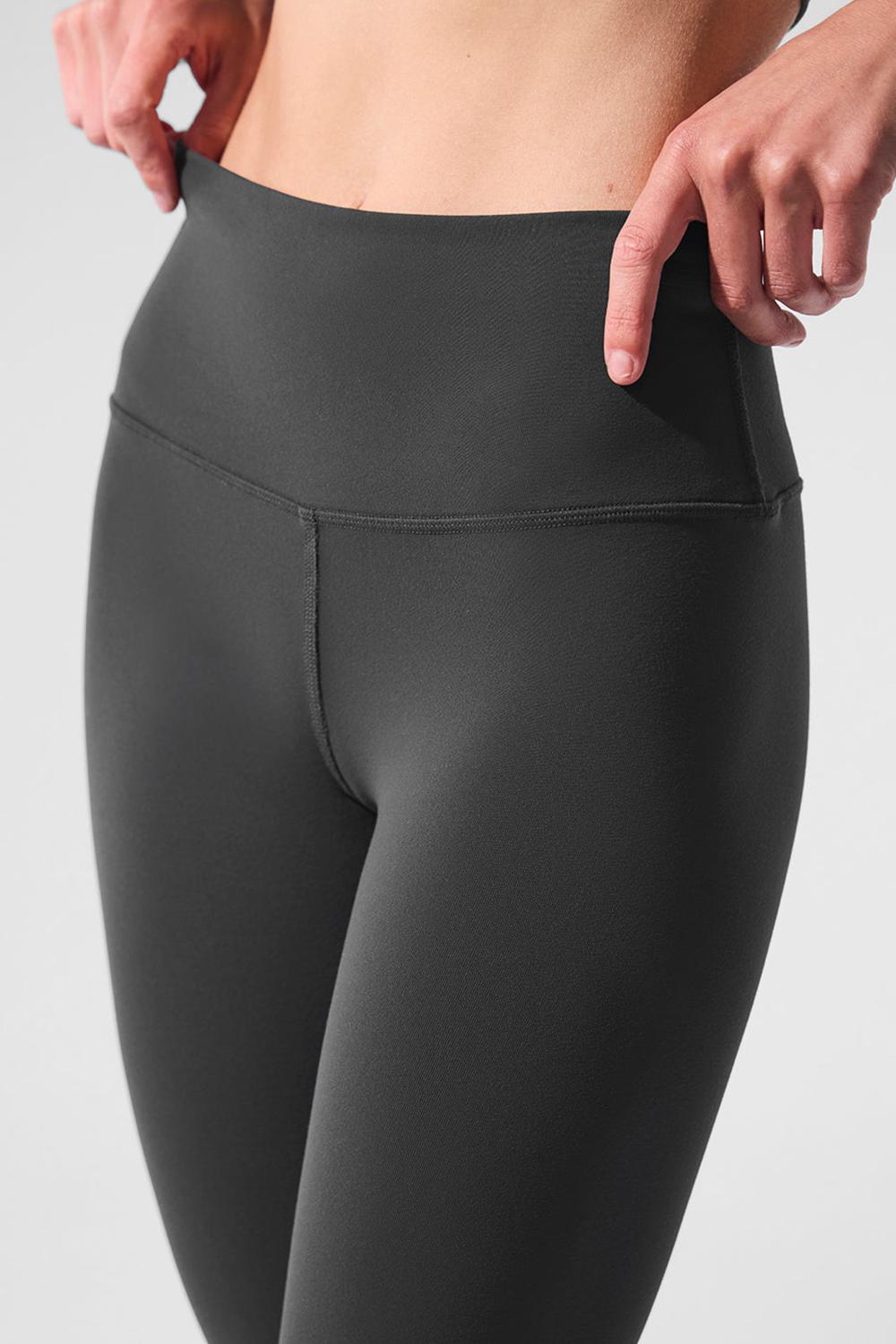 Κολαν γυναικεια Alo Yoga High-Waist Airbrush Bottoms Anthracite | Greece  OJGEB-6890