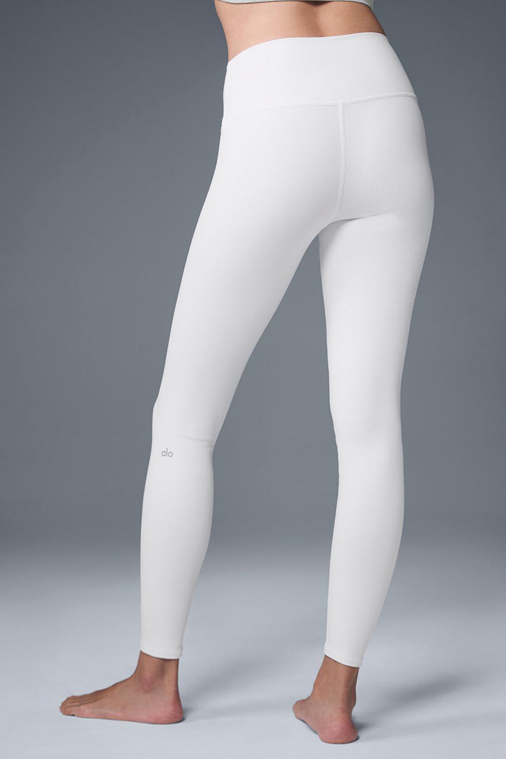 Κολαν γυναικεια Alo Yoga High-Waist Airbrush Bottoms ασπρα | Greece  NORJG-2543