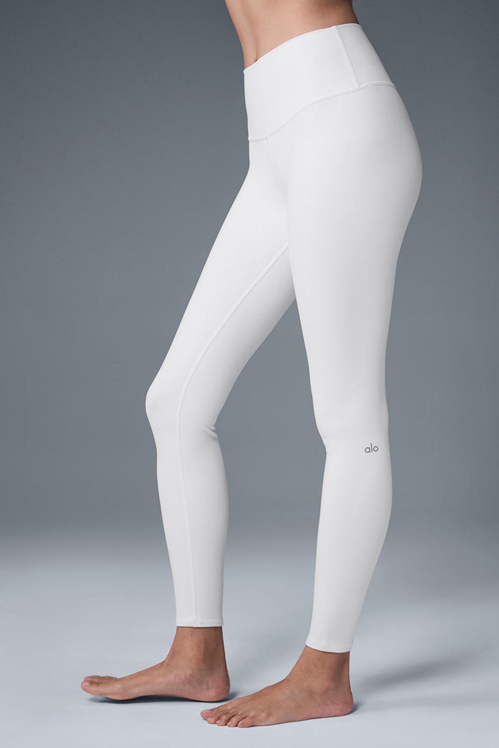 Κολαν γυναικεια Alo Yoga High-Waist Airbrush Bottoms ασπρα | Greece  NORJG-2543
