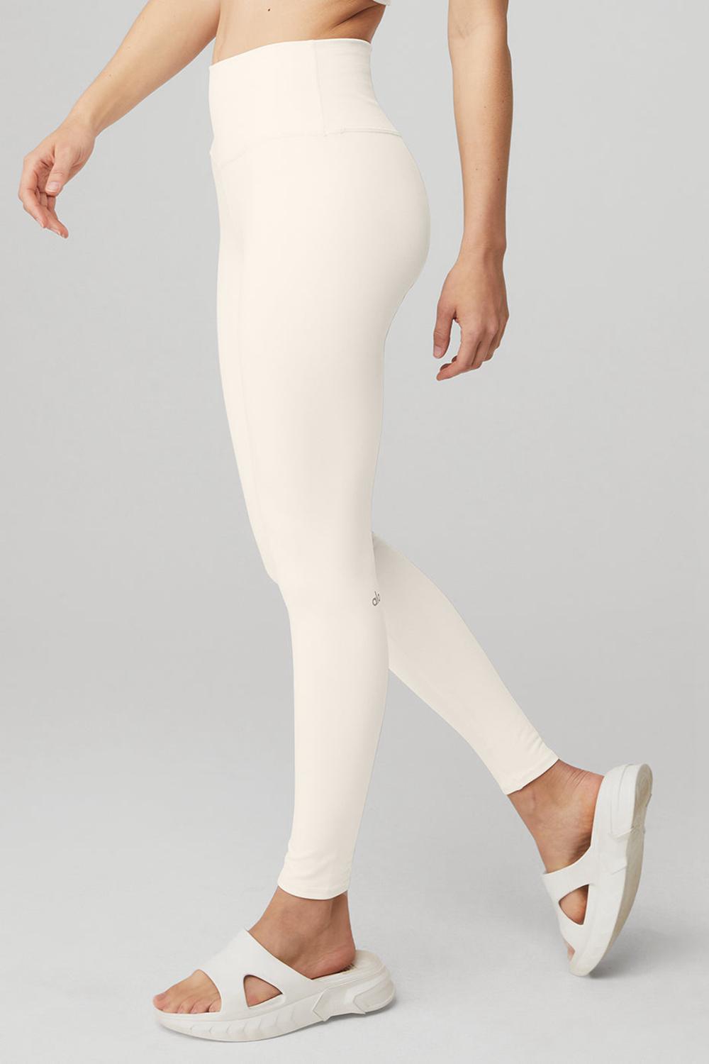 Κολαν γυναικεια Alo Yoga High-Waist Airbrush Ivory | Greece  BJNRQ-3072