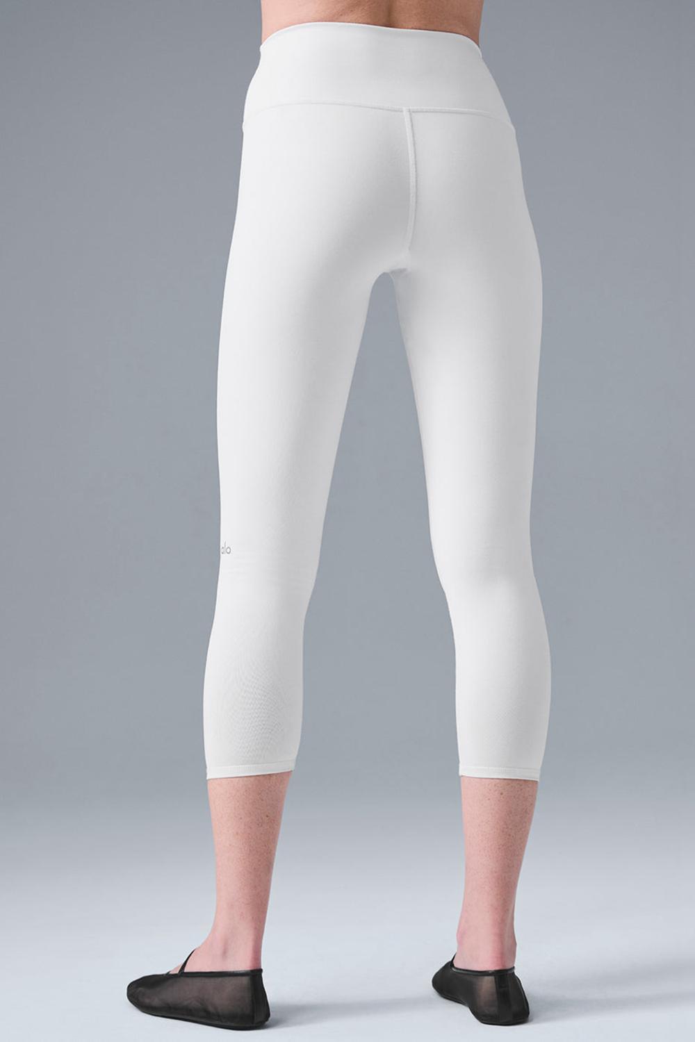 Κολαν γυναικεια Alo Yoga High-Waist Airbrushris ασπρα | Greece  BDNUS-0294