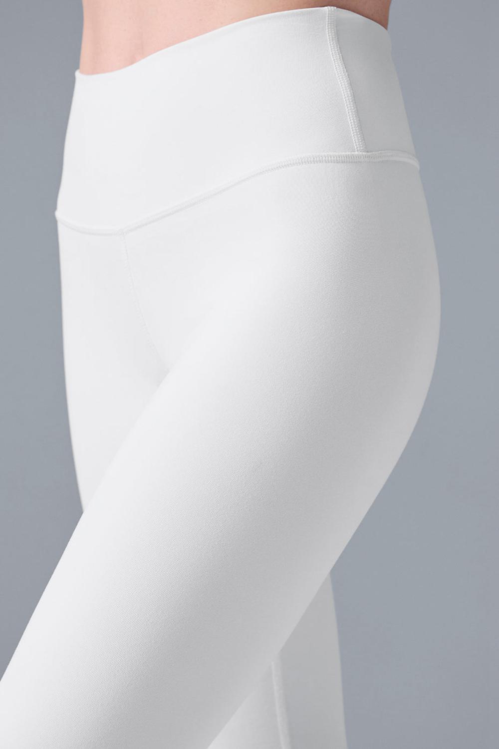 Κολαν γυναικεια Alo Yoga High-Waist Airbrushris ασπρα | Greece  BDNUS-0294