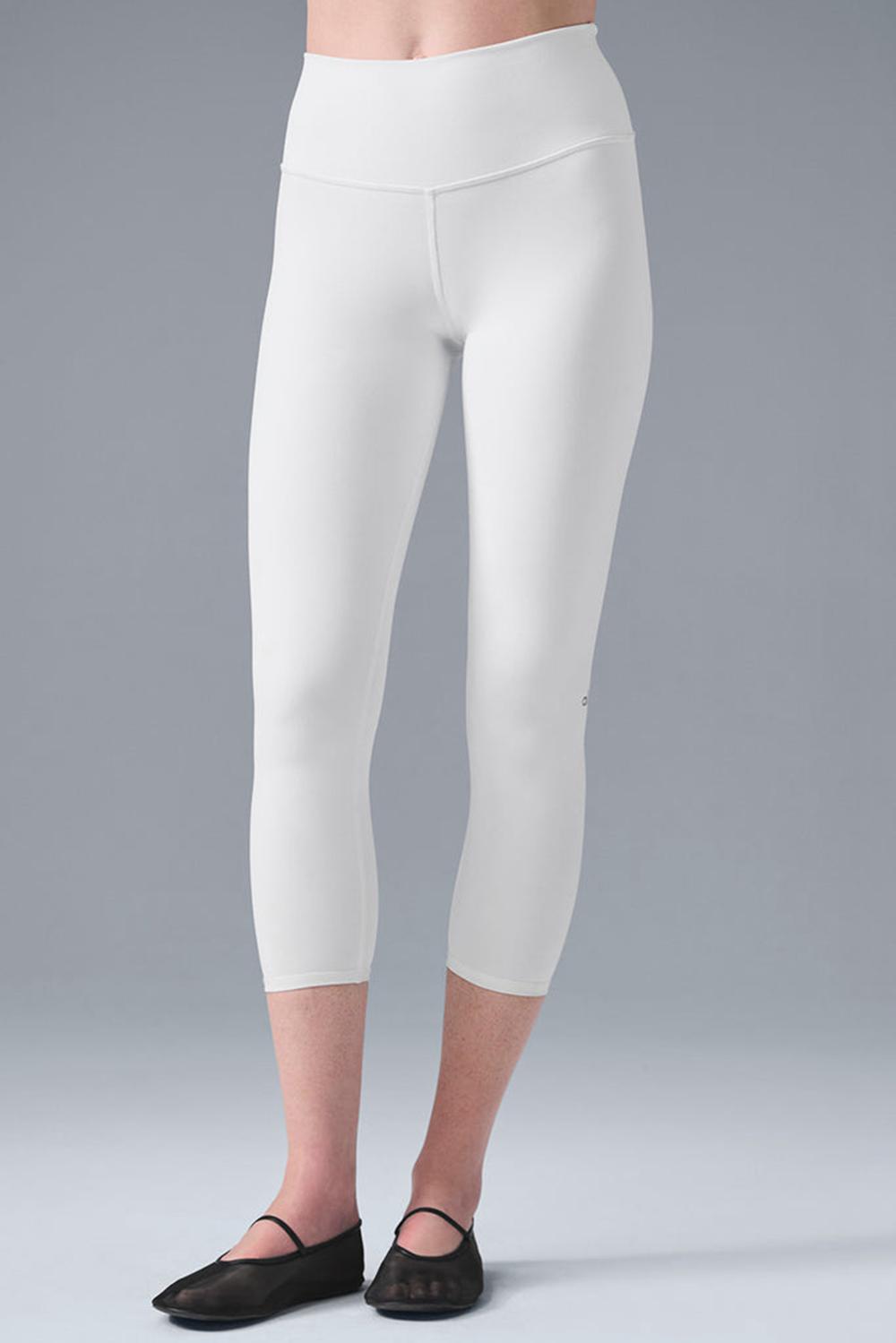 Κολαν γυναικεια Alo Yoga High-Waist Airbrushris ασπρα | Greece  BDNUS-0294