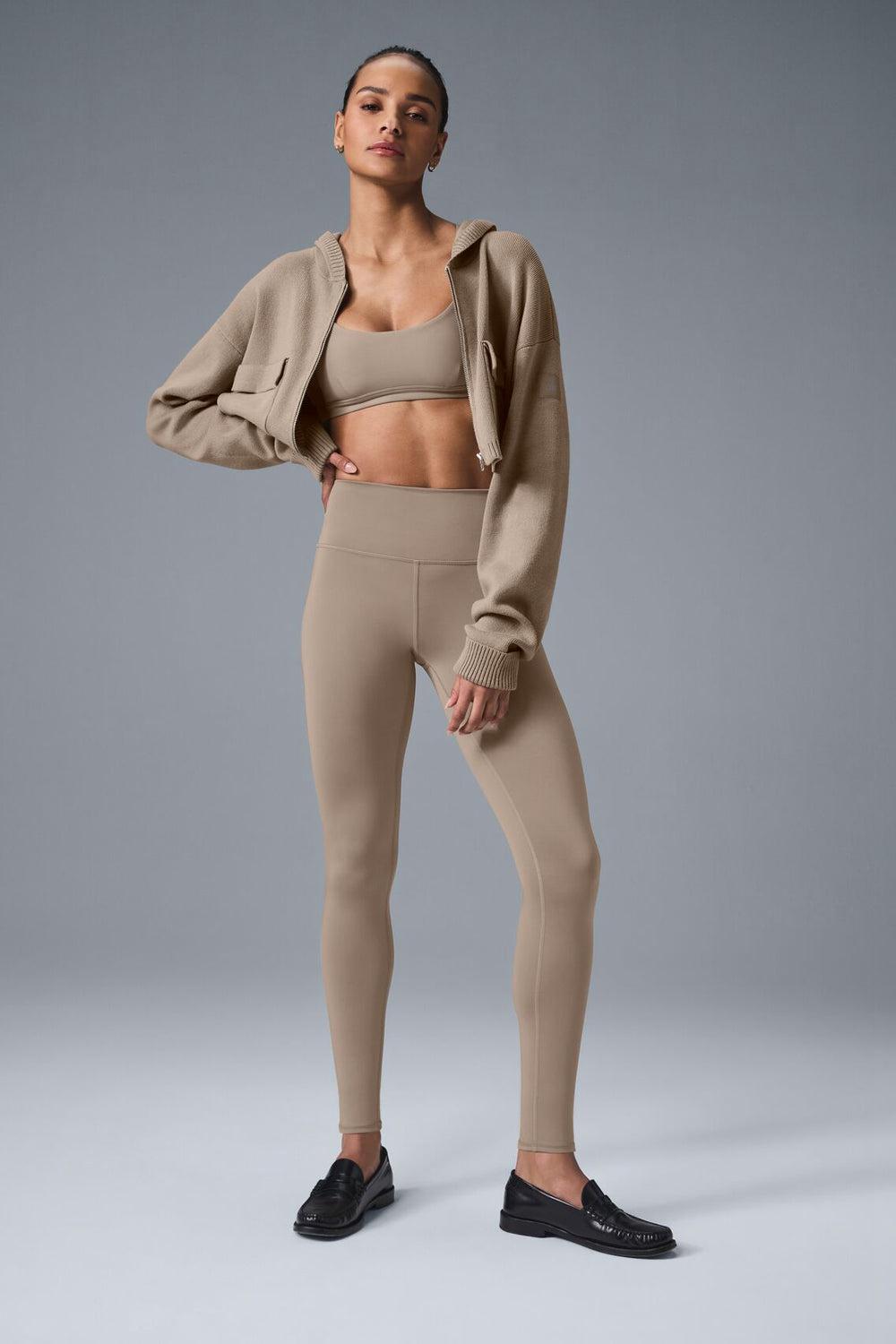 Κολαν γυναικεια Alo Yoga High-Waist Airlift Gravel | Greece  DOWJG-9801
