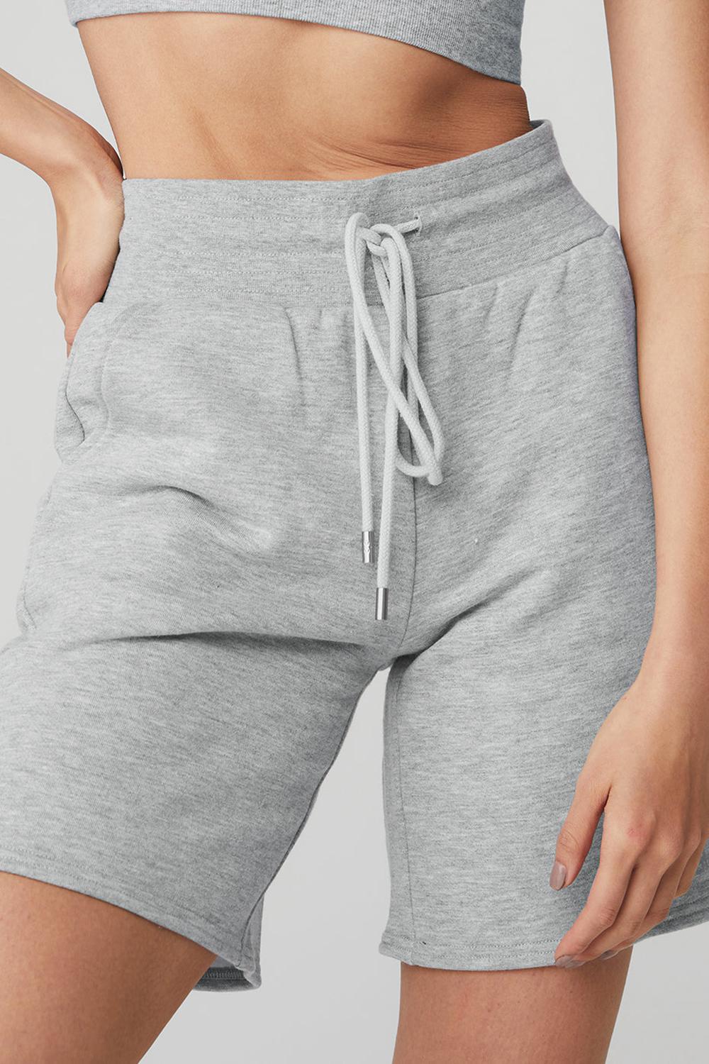 Σορτσ γυναικεια Alo Yoga High-Waist Easy Sweat γκρι | Greece  UNXYP-0295