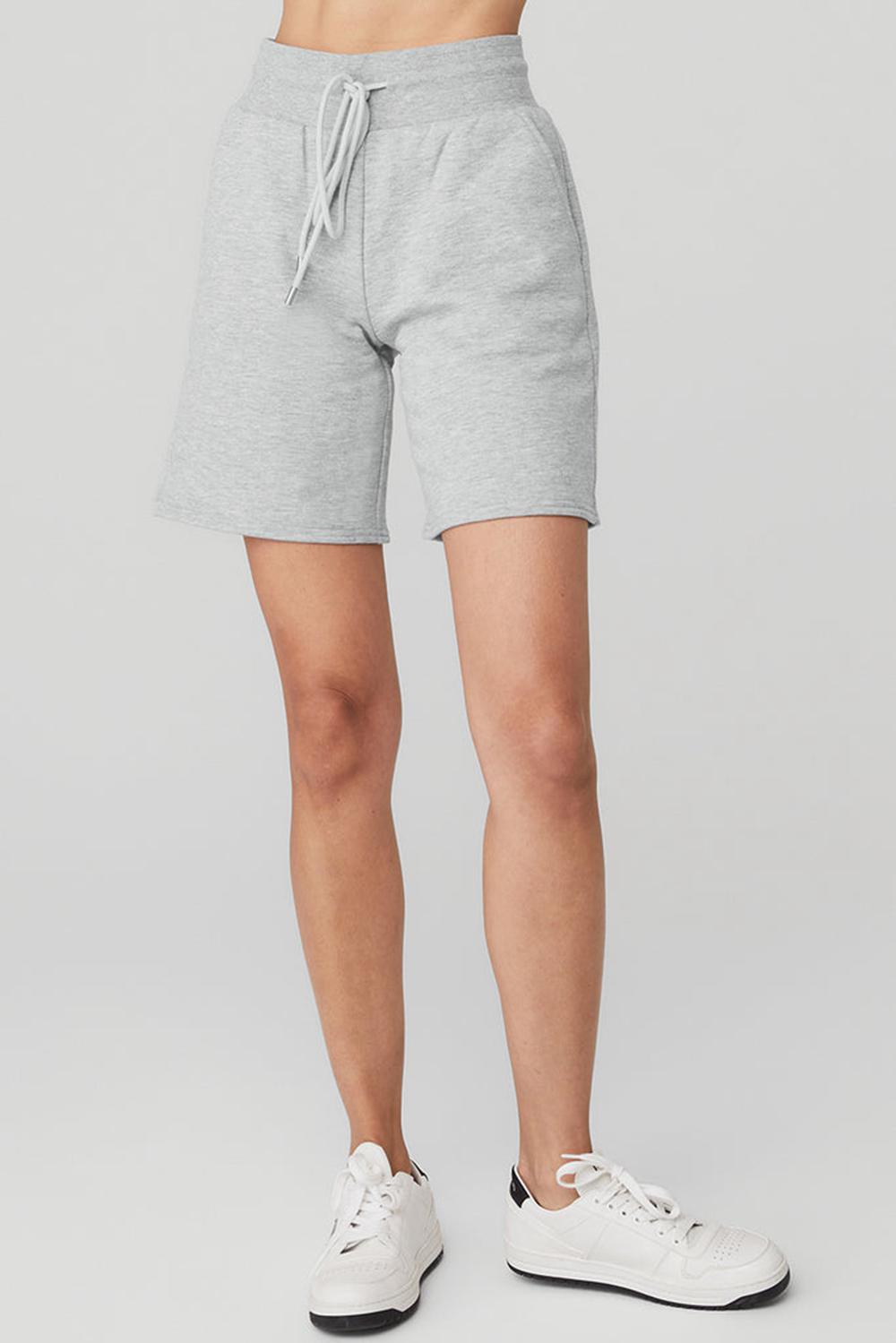 Σορτσ γυναικεια Alo Yoga High-Waist Easy Sweat γκρι | Greece  UNXYP-0295