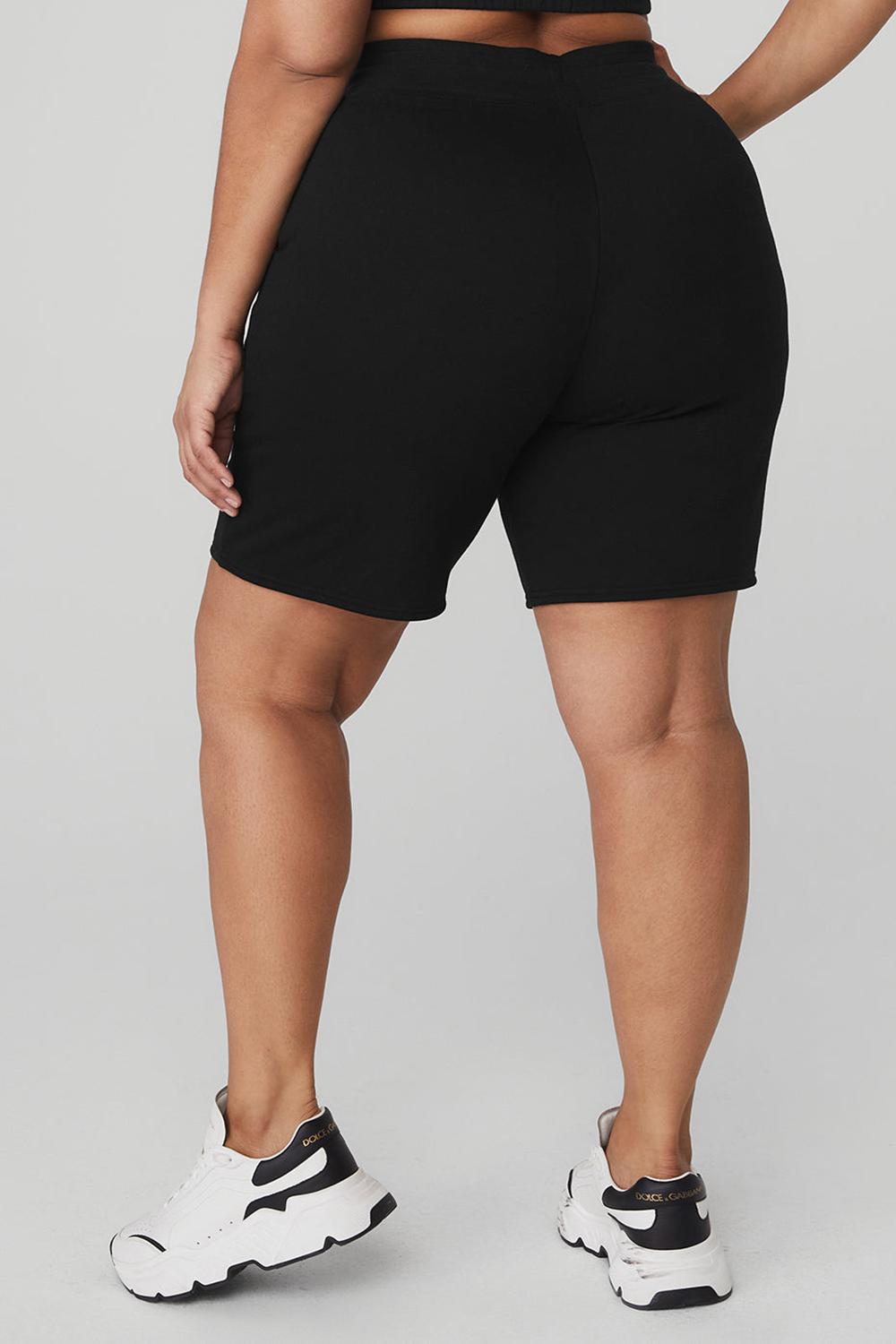 Σορτσ γυναικεια Alo Yoga High-Waist Easy Sweat μαυρα | Greece  XCHYU-8167