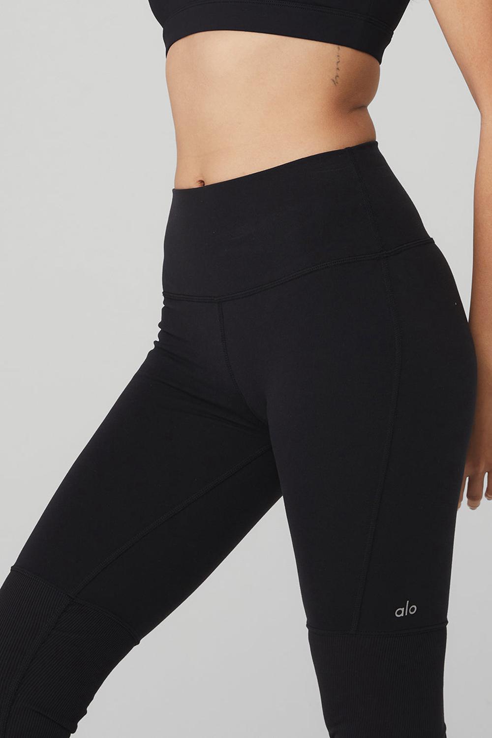Κολαν γυναικεια Alo Yoga High-Waist Goddesss μαυρα μαυρα | Greece  LEYZH-9423