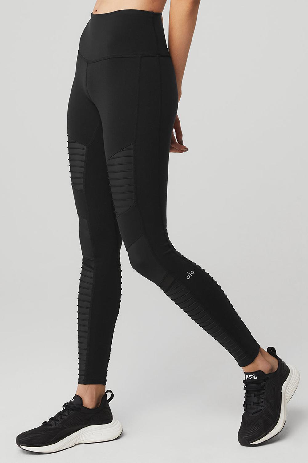 Κολαν γυναικεια Alo Yoga High-Waist Motos μαυρα μαυρα | Greece  BOUJR-7961