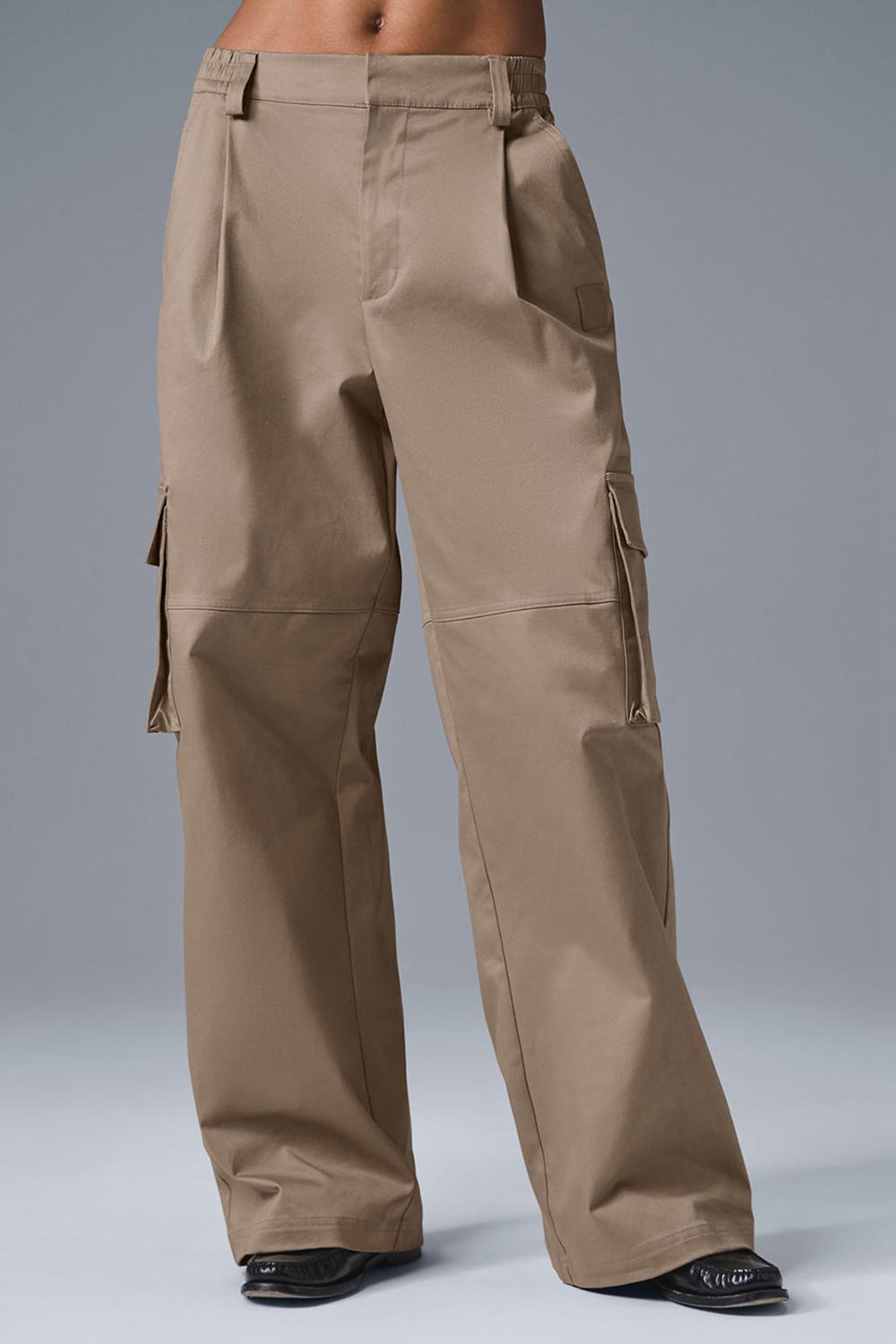 Παντελονι γυναικεια Alo Yoga High-Waist Night Out Cargo Gravel | Greece  CDGUQ-4502
