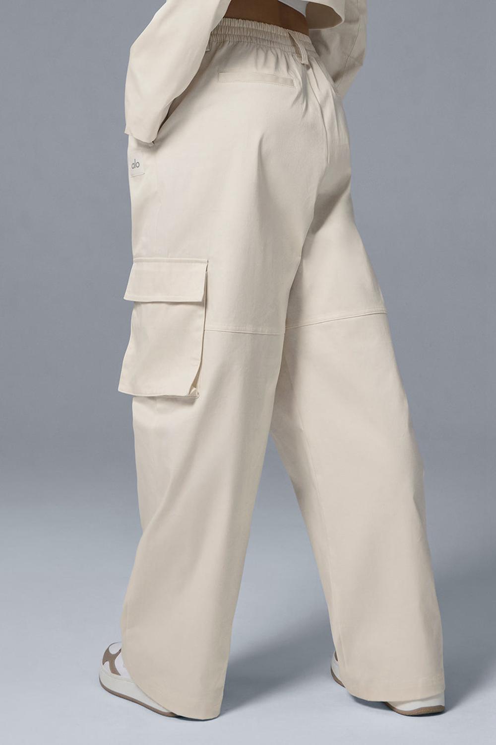 Παντελονι γυναικεια Alo Yoga High-Waist Night Out Cargo Ivory | Greece  NDELC-9501