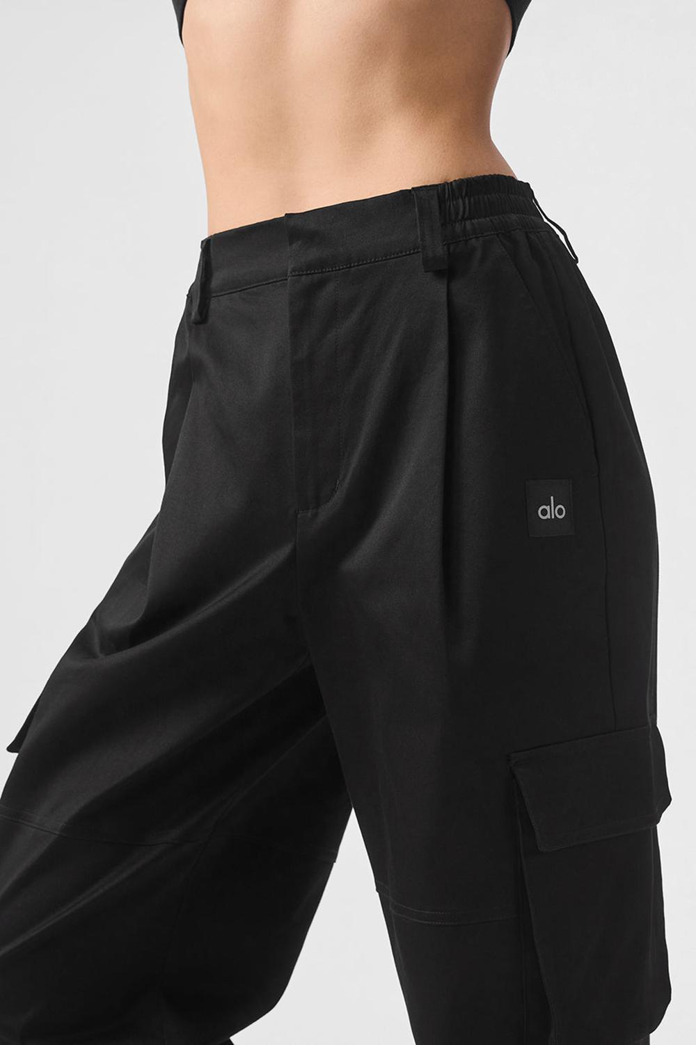 Παντελονι γυναικεια Alo Yoga High-Waist Night Out Cargo μαυρα | Greece  ALQZM-4289