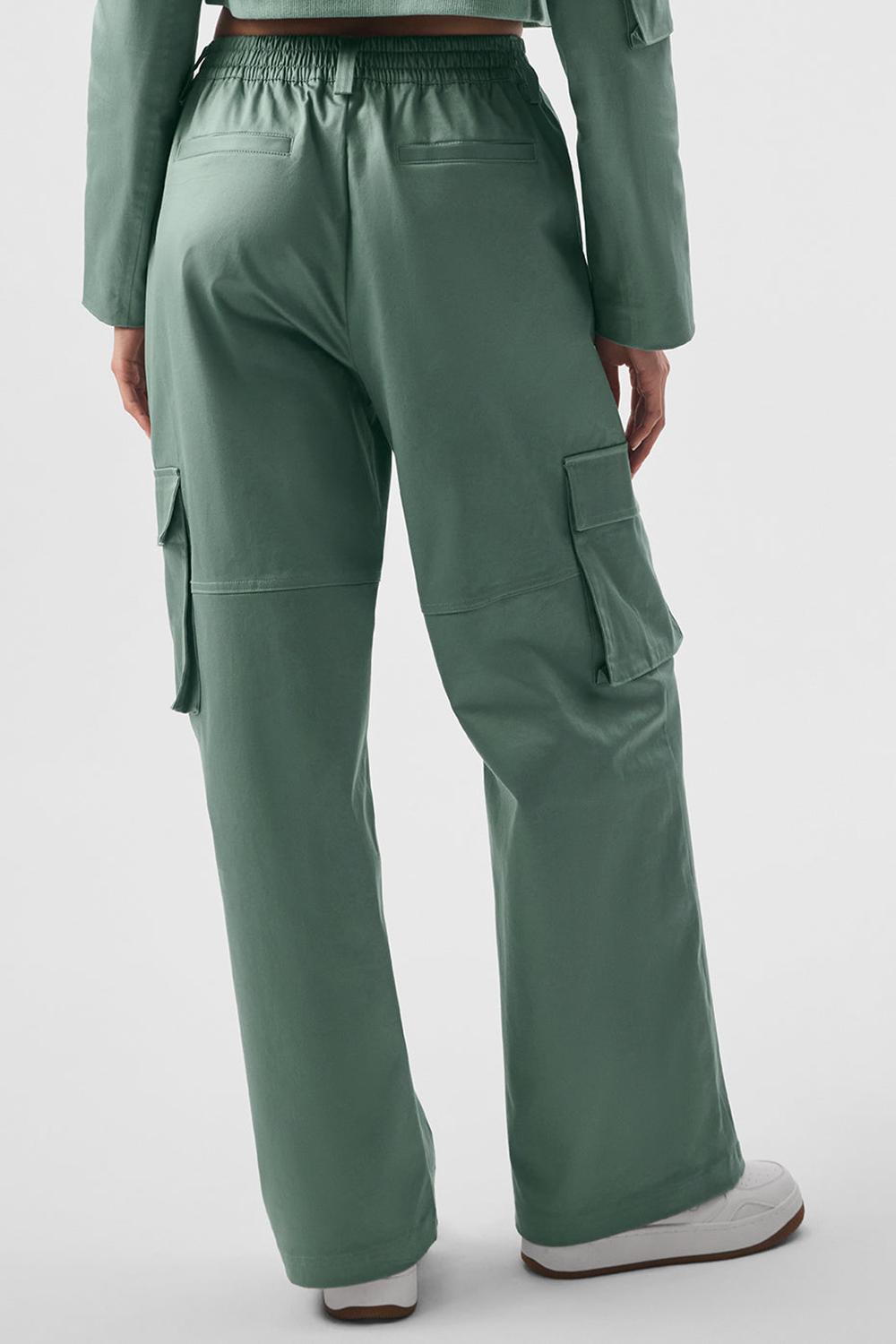 Παντελονι γυναικεια Alo Yoga High-Waist Night Out Cargo πρασινο | Greece  WNLAX-8395