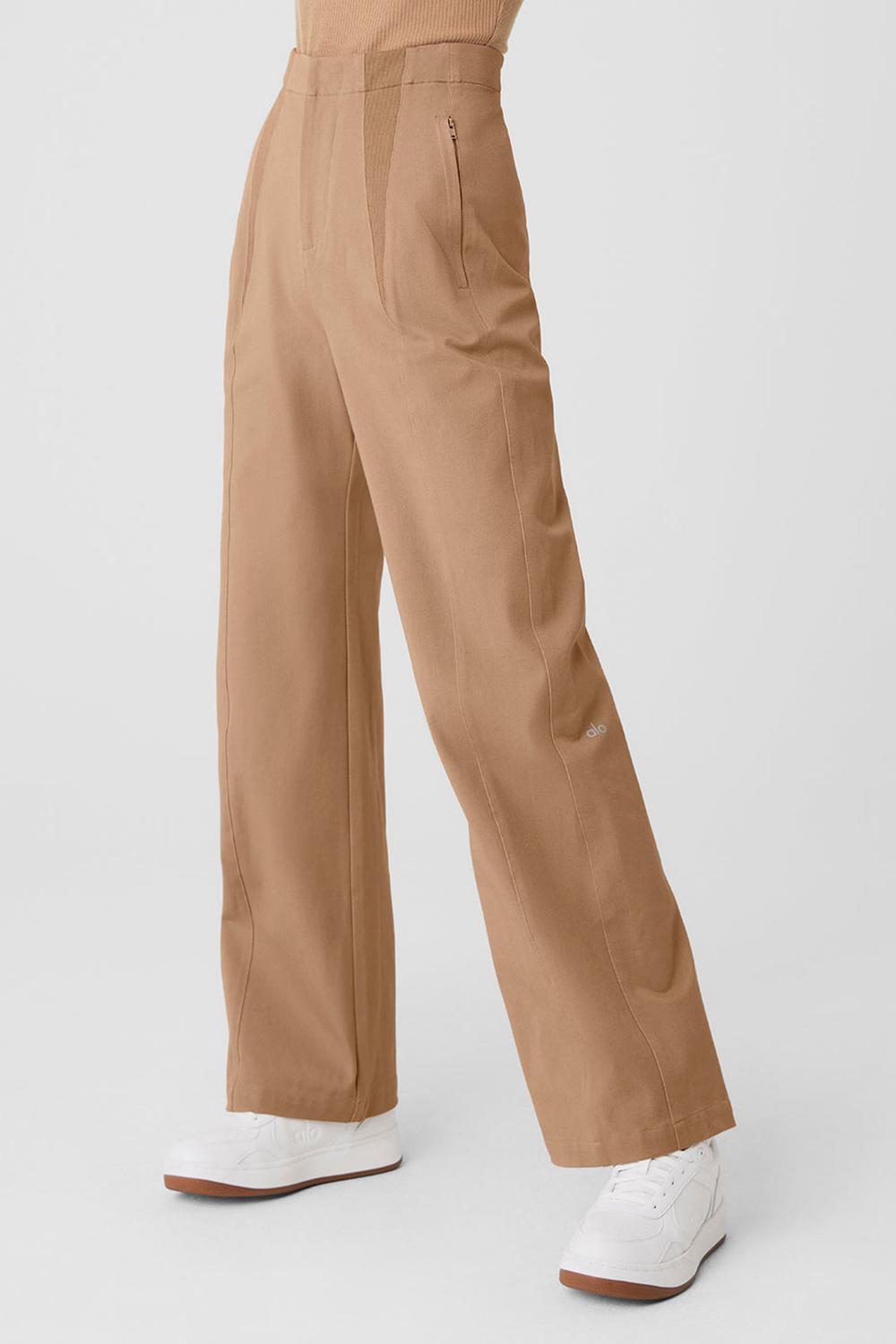 Παντελονι γυναικεια Alo Yoga High-Waist On Point Moto Toasted Almond | Greece  KRYVH-0386