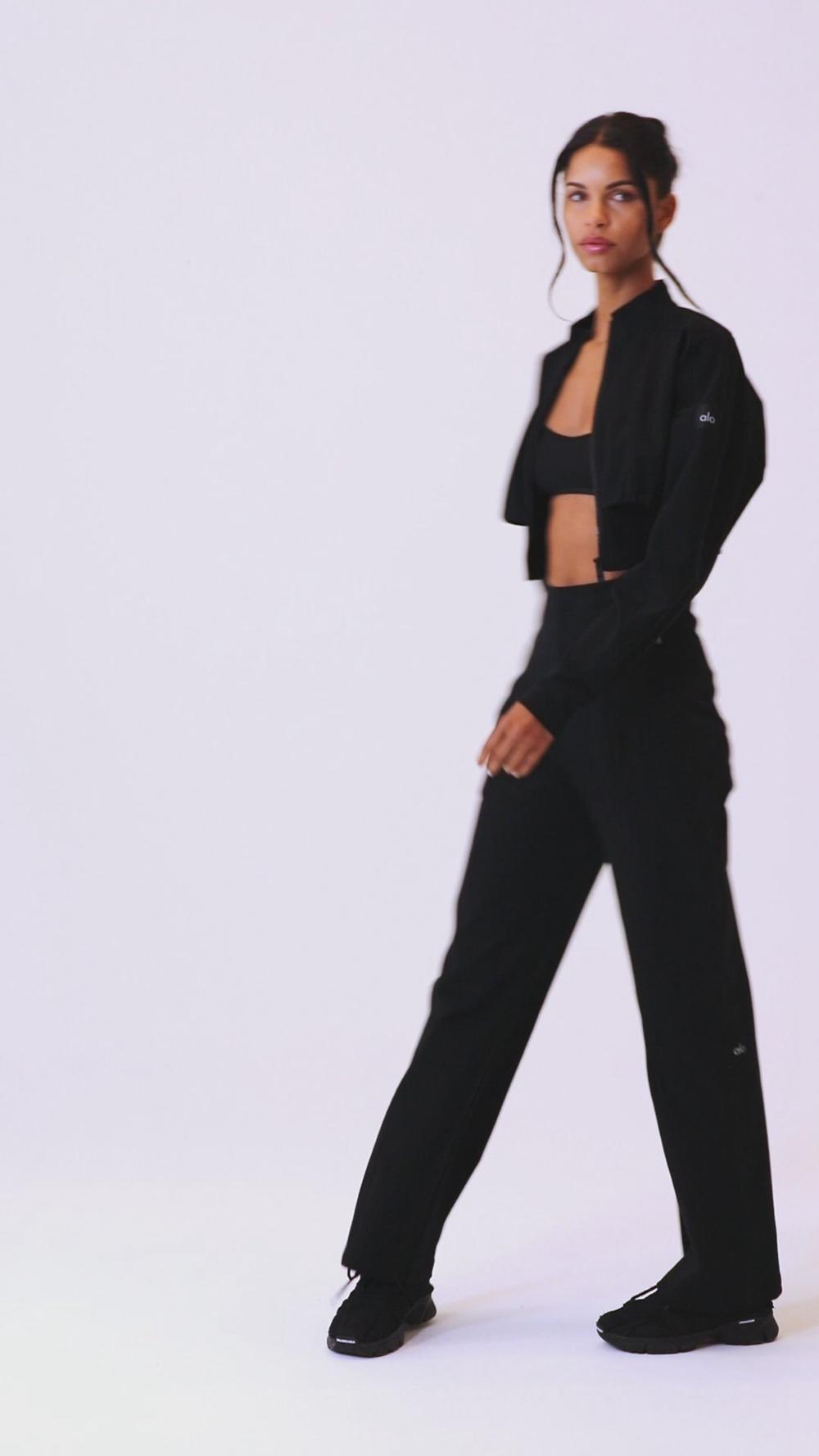 Παντελονι γυναικεια Alo Yoga High-Waist On Point Moto μαυρα | Greece  JFICU-8305
