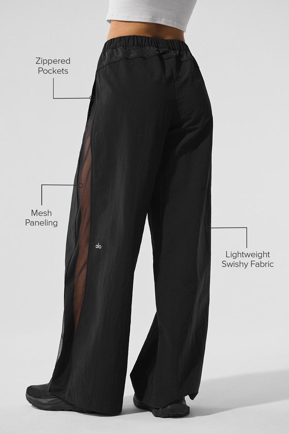 Παντελονι γυναικεια Alo Yoga High-Waist Origin Wide Leg Track μαυρα | Greece  UIYPG-9207