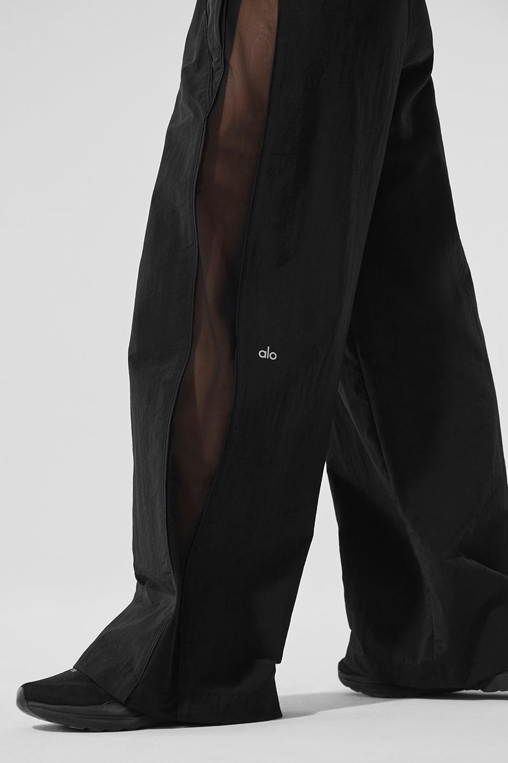 Παντελονι γυναικεια Alo Yoga High-Waist Origin Wide Leg Track μαυρα | Greece  UIYPG-9207