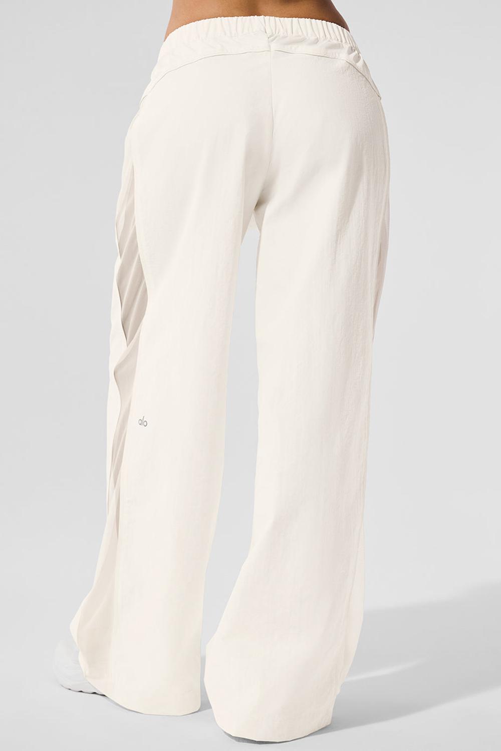 Παντελονι γυναικεια Alo Yoga High-Waist Origin Wide Leg Track Ivory | Greece  RUHOT-9376