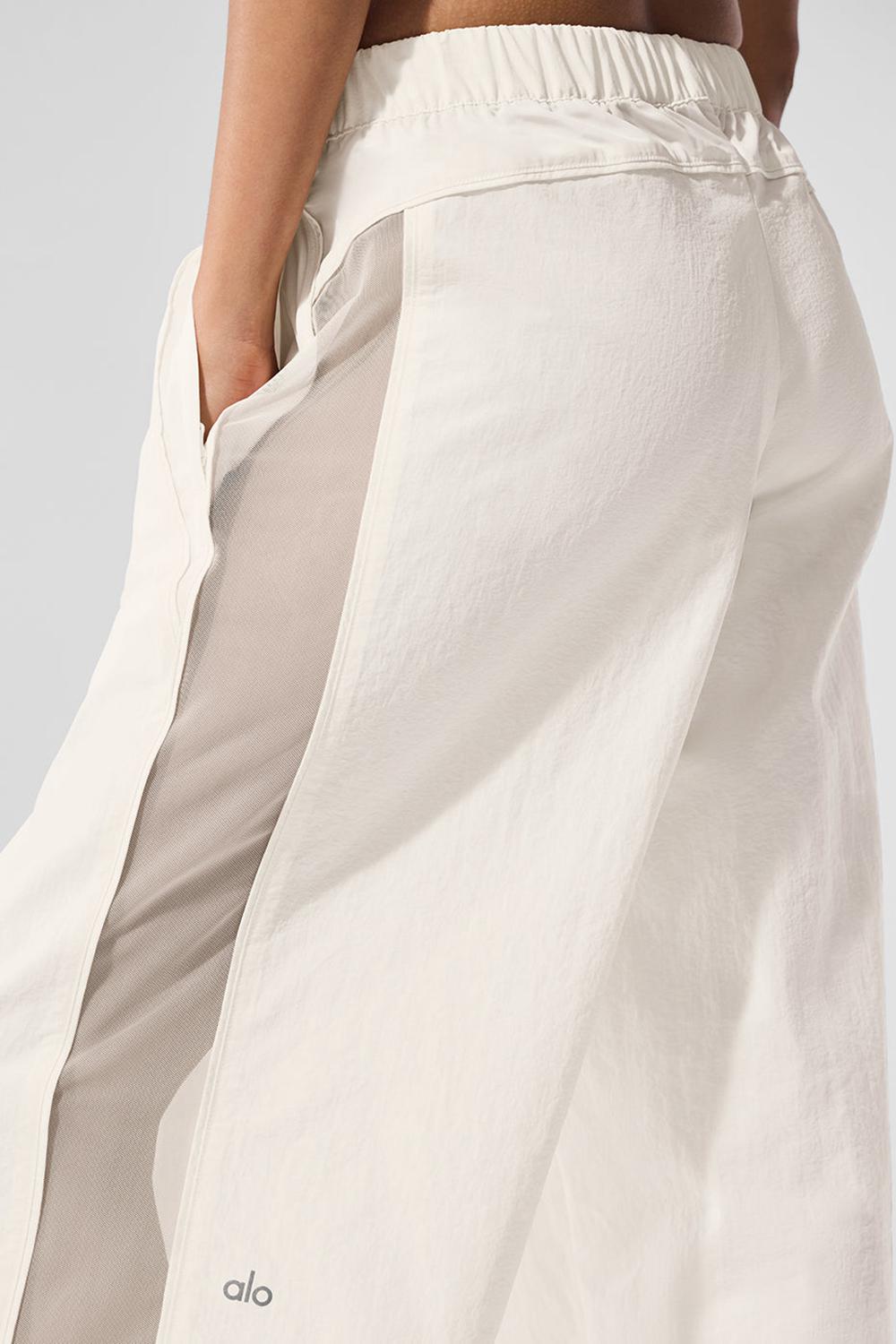 Παντελονι γυναικεια Alo Yoga High-Waist Origin Wide Leg Track Ivory | Greece  RUHOT-9376