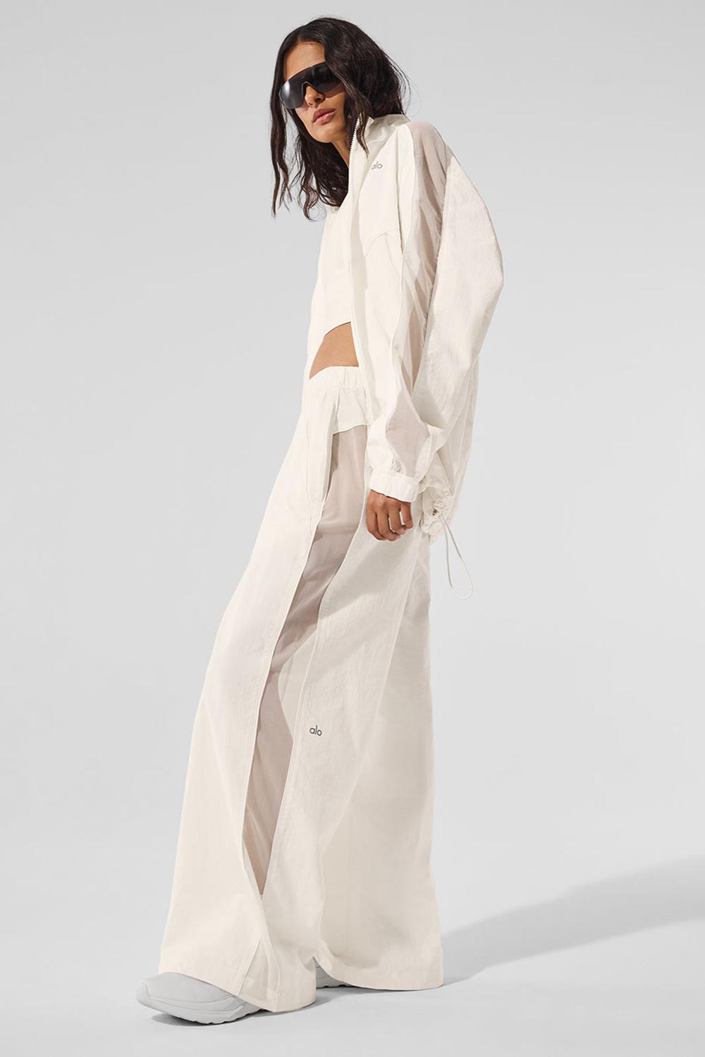 Παντελονι γυναικεια Alo Yoga High-Waist Origin Wide Leg Track Ivory | Greece  RUHOT-9376