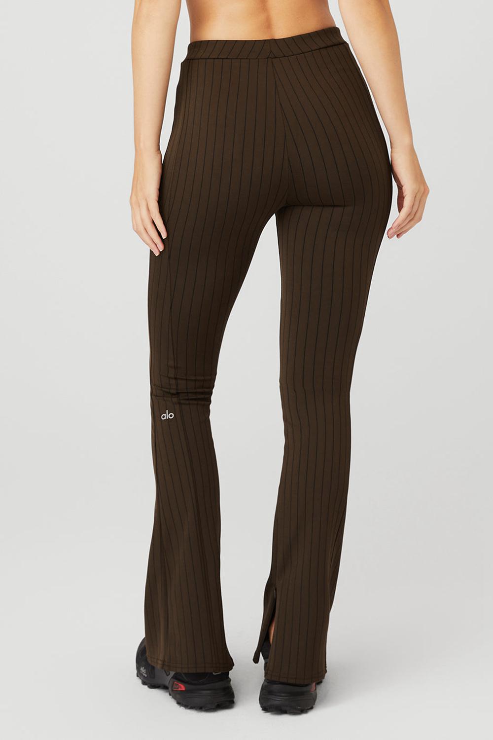 Κολαν γυναικεια Alo Yoga High-Waist Pinstripe Zip It Flare μαυρα | Greece  EWNFJ-7532