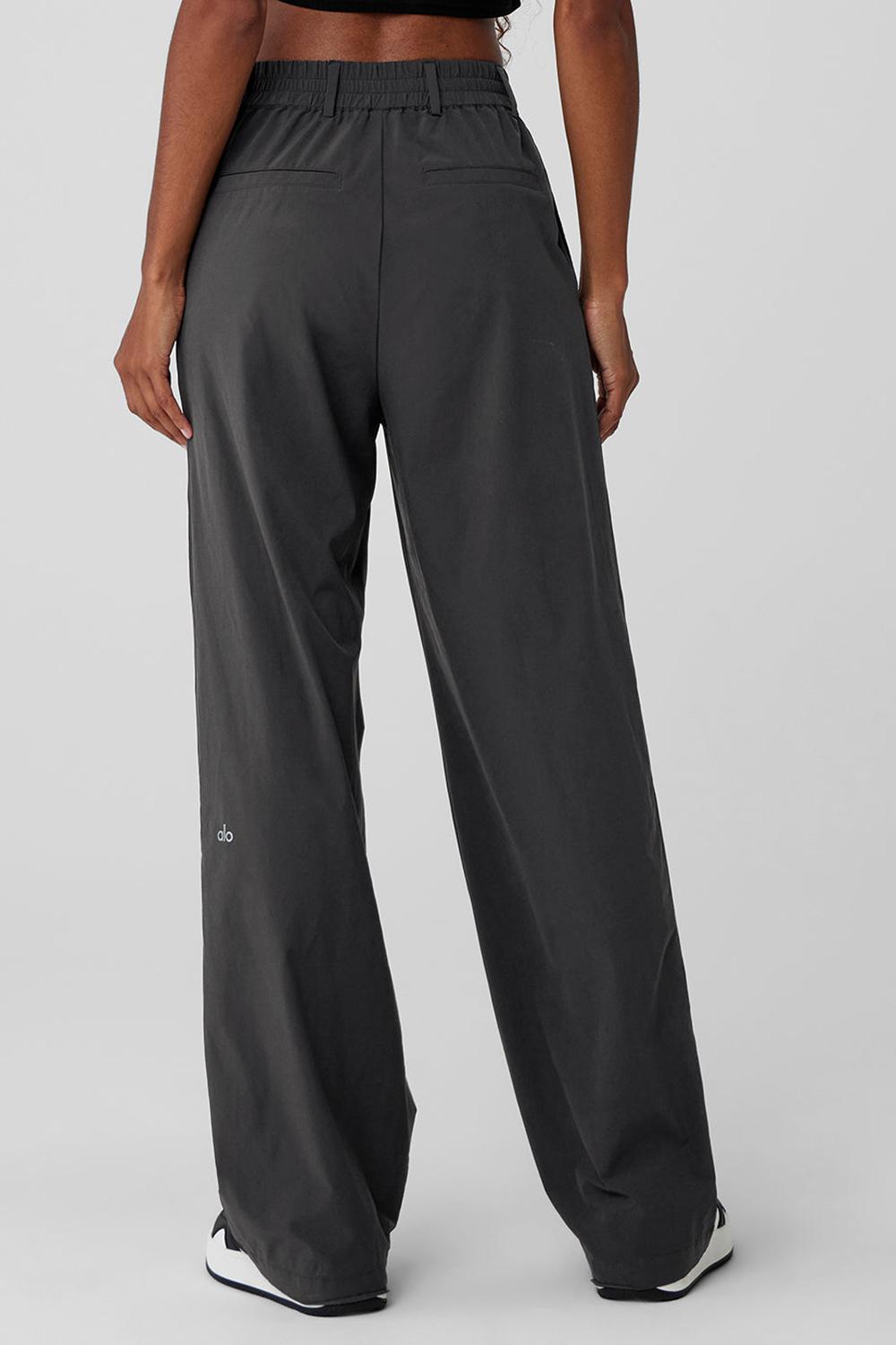 Παντελονι γυναικεια Alo Yoga High-Waist Pursuit Anthracite | Greece  ODSYB-3504
