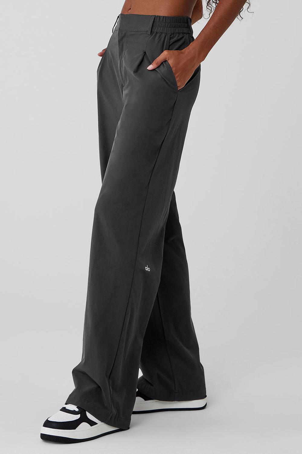 Παντελονι γυναικεια Alo Yoga High-Waist Pursuit Anthracite | Greece  ODSYB-3504