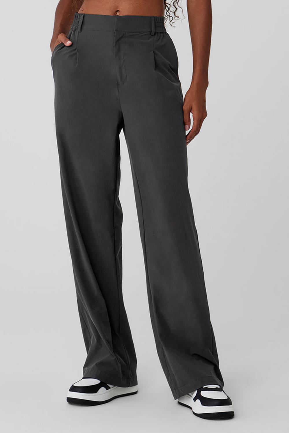 Παντελονι γυναικεια Alo Yoga High-Waist Pursuit Anthracite | Greece  ODSYB-3504