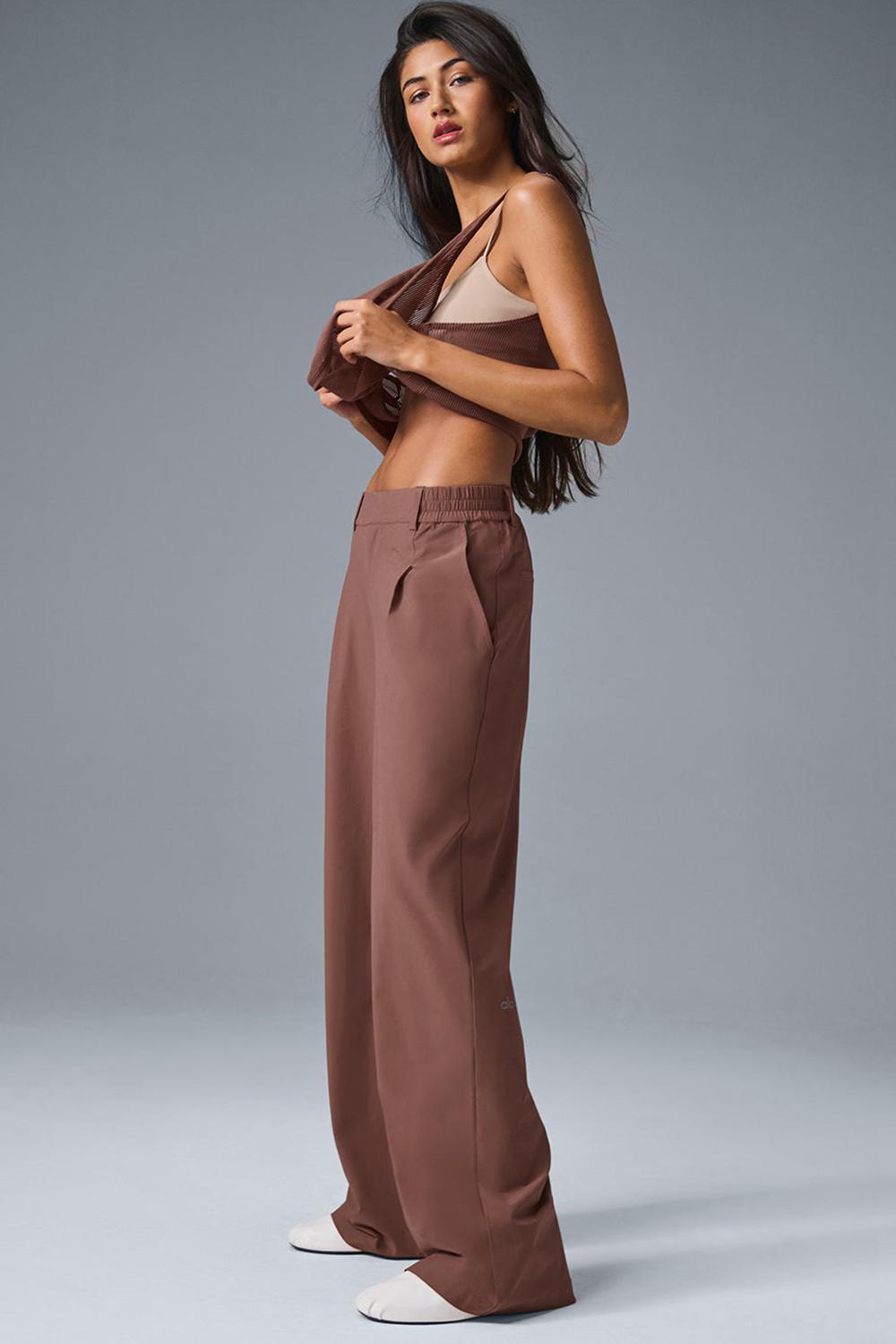 Παντελονι γυναικεια Alo Yoga High-Waist Pursuit (Regular) Chestnut | Greece  WHKOA-6503