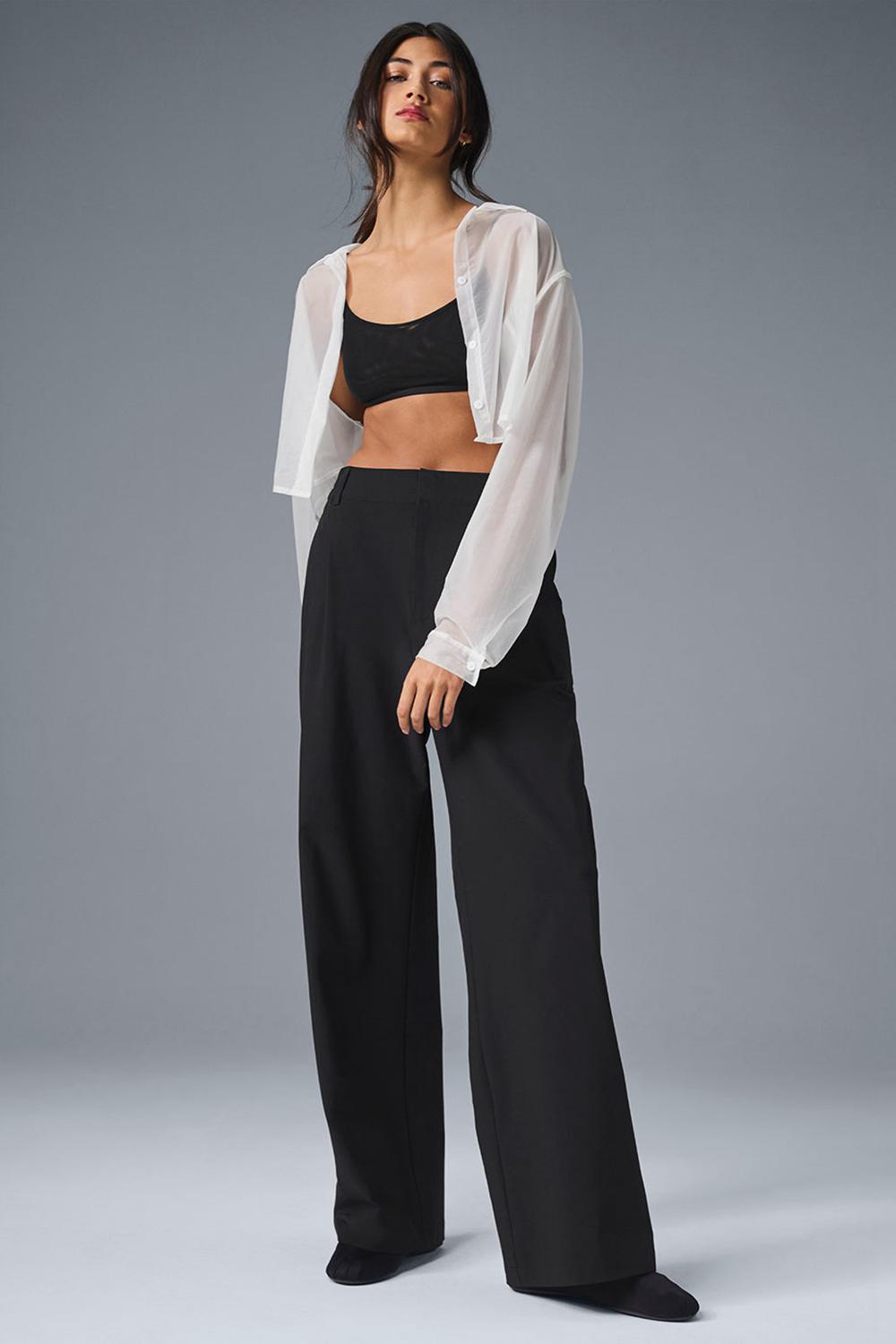 Παντελονι γυναικεια Alo Yoga High-Waist Pursuit (Regular) μαυρα | Greece  UTNJM-9426