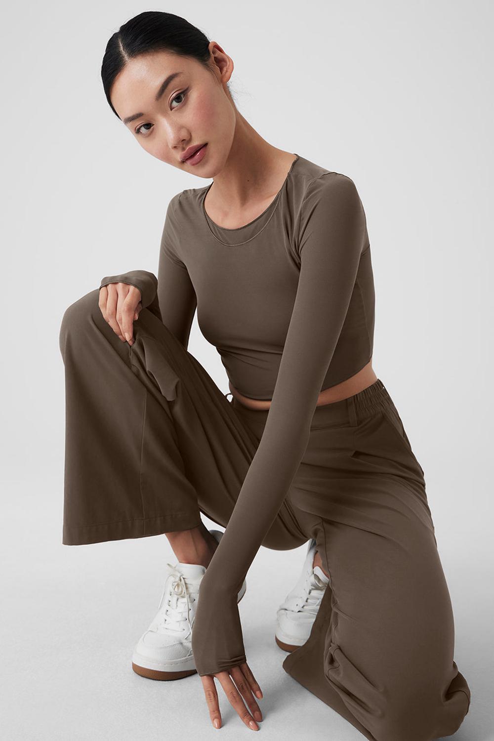 Παντελονι γυναικεια Alo Yoga High-Waist Pursuit Ελιά | Greece  PDISU-6520