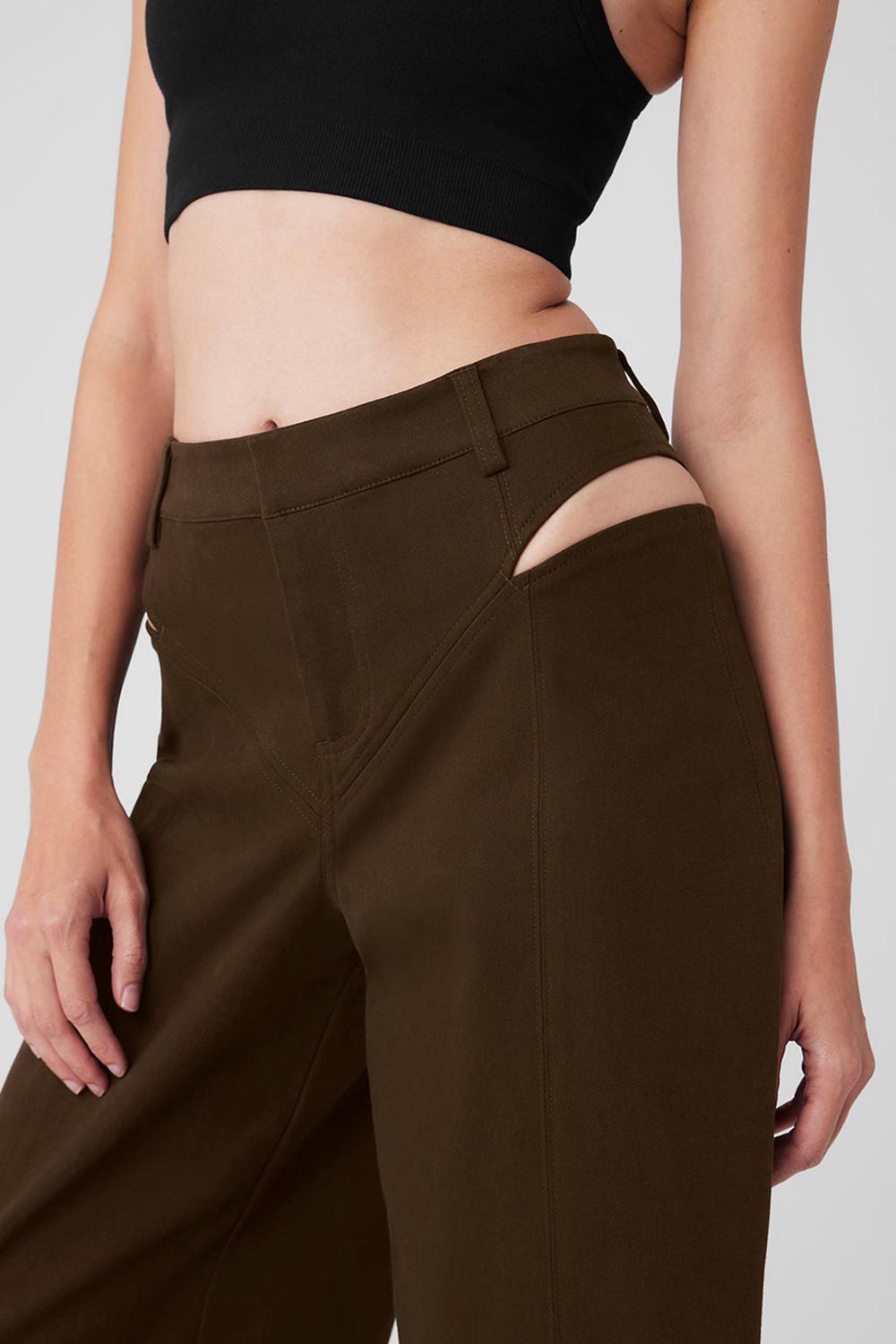Παντελονι γυναικεια Alo Yoga High-Waist Risk Taker Espresso | Greece  DTEYS-7031