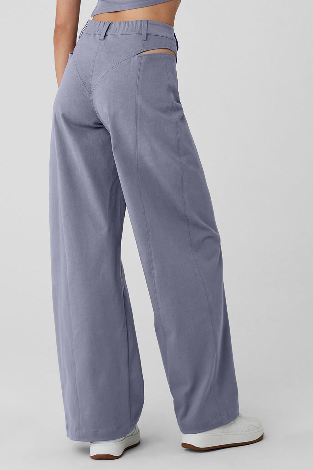 Παντελονι γυναικεια Alo Yoga High-Waist Risk Taker Fog | Greece  MEQLF-6037