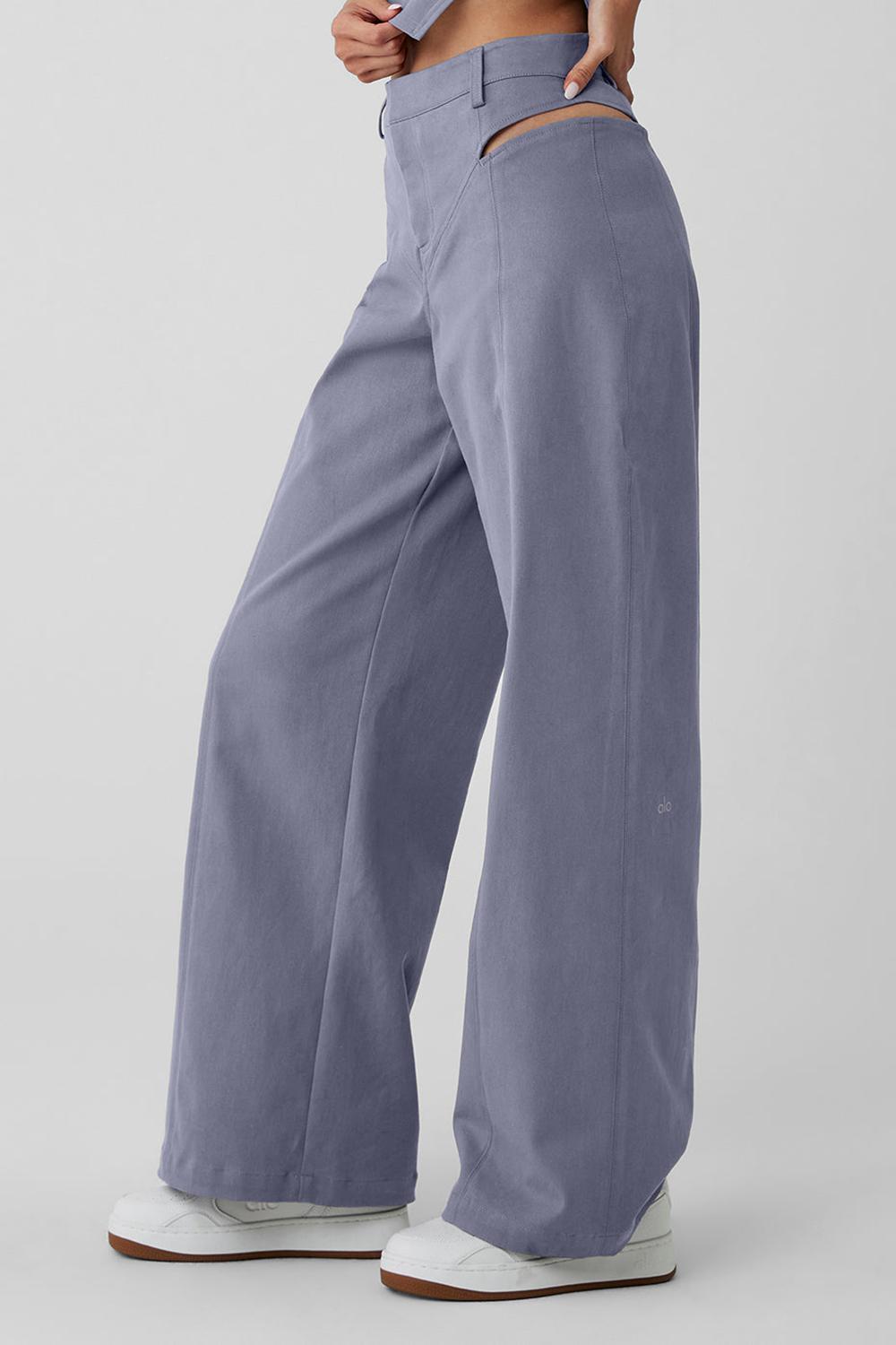 Παντελονι γυναικεια Alo Yoga High-Waist Risk Taker Fog | Greece  MEQLF-6037