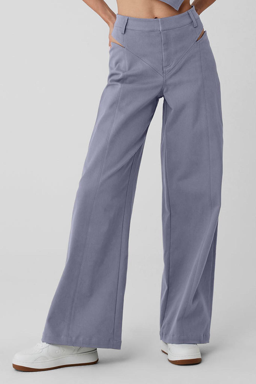 Παντελονι γυναικεια Alo Yoga High-Waist Risk Taker Fog | Greece  MEQLF-6037