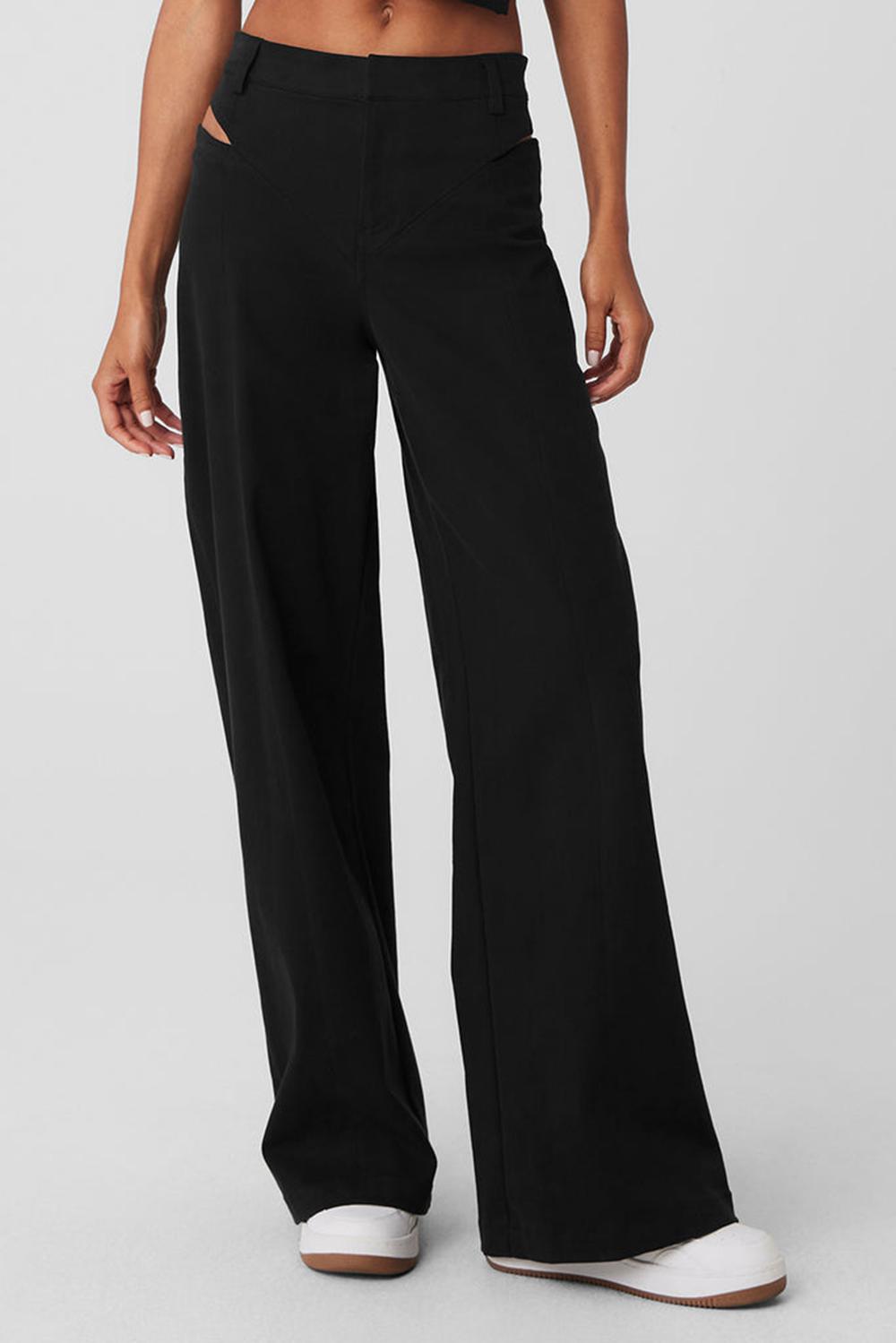 Παντελονι γυναικεια Alo Yoga High-Waist Risk Taker μαυρα | Greece  ORUXL-2907