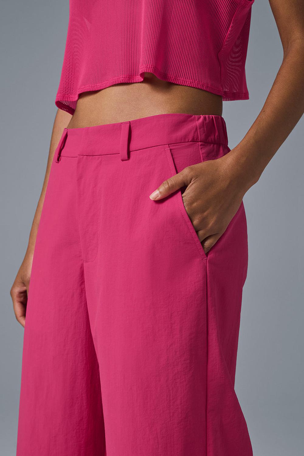 Παντελονι γυναικεια Alo Yoga High-Waist Street Smart ροζ | Greece  DAJOE-5960