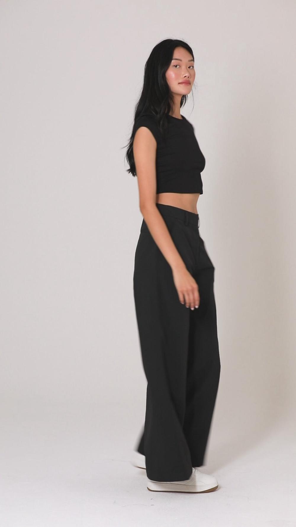 Παντελονι γυναικεια Alo Yoga High-Waist Street Smart μαυρα | Greece  PVSNO-8359